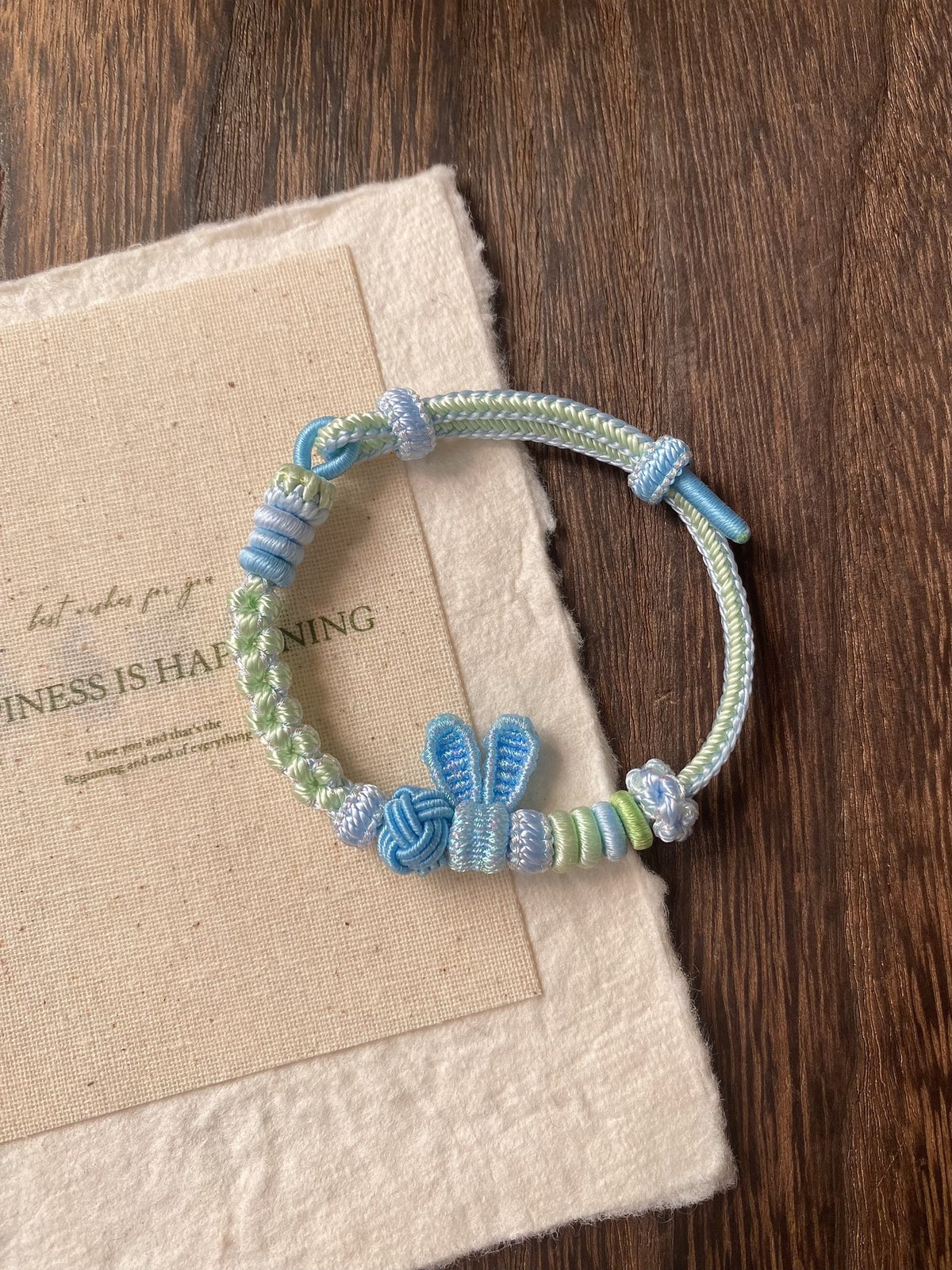 Handwoven Butterfly Knot Bracelet Adjustable Fit