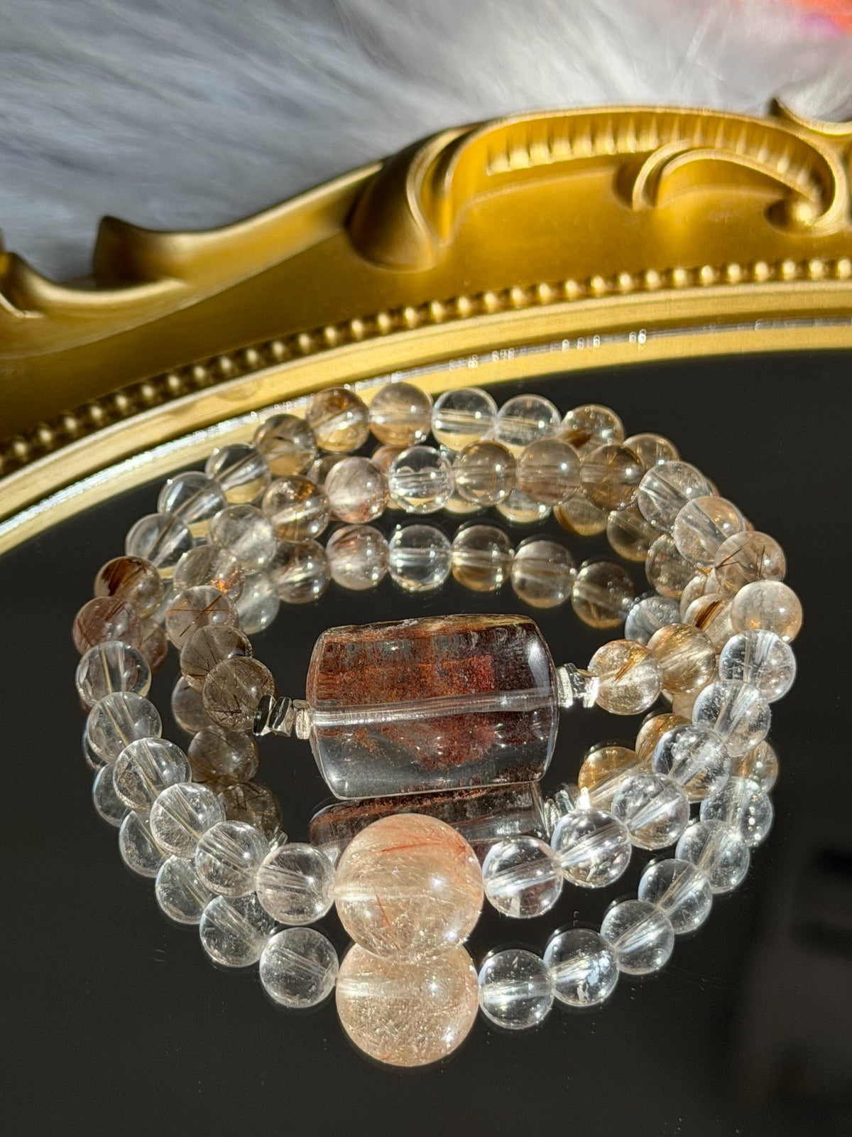 Natural Quartz Double Strand Bracelet