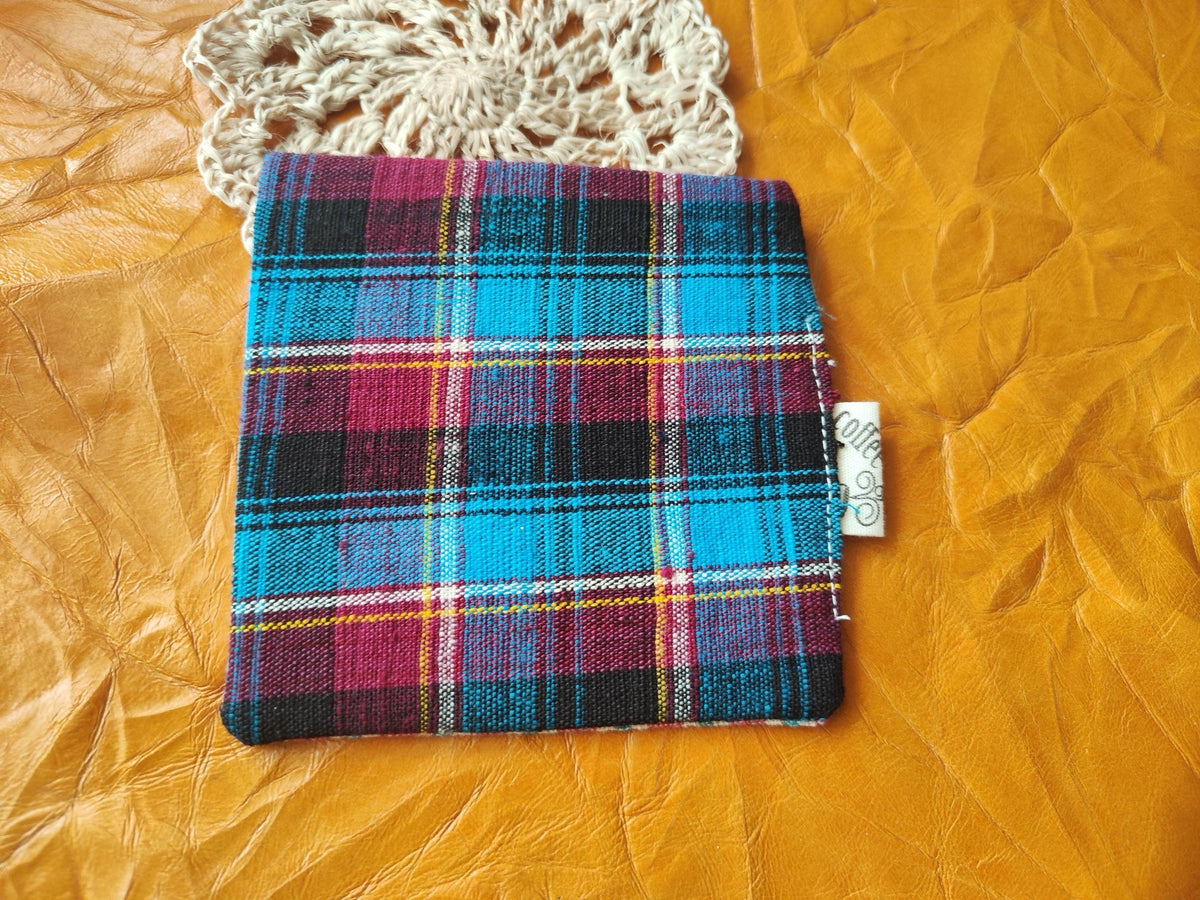 Handmade Patchwork Coasters with Sashiko Stitching