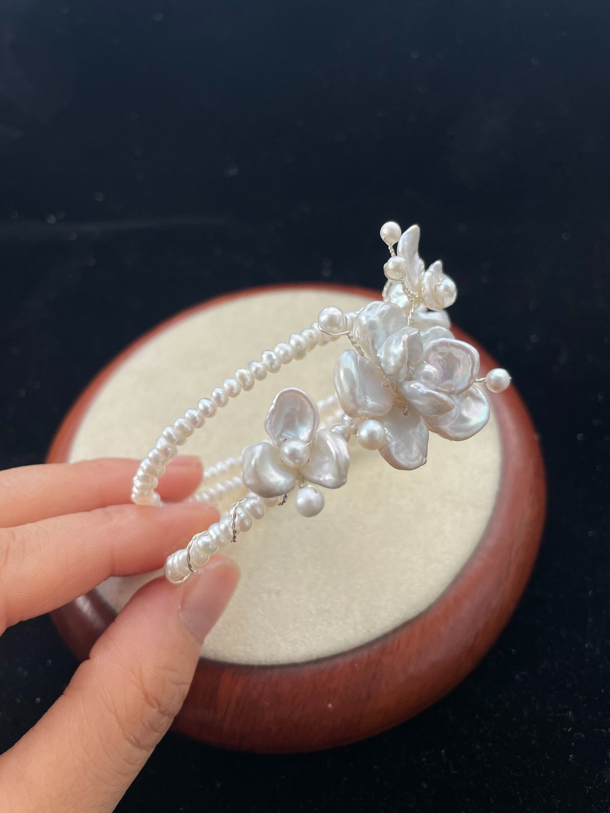 Natural Pearl Floral Butterfly Bracelet