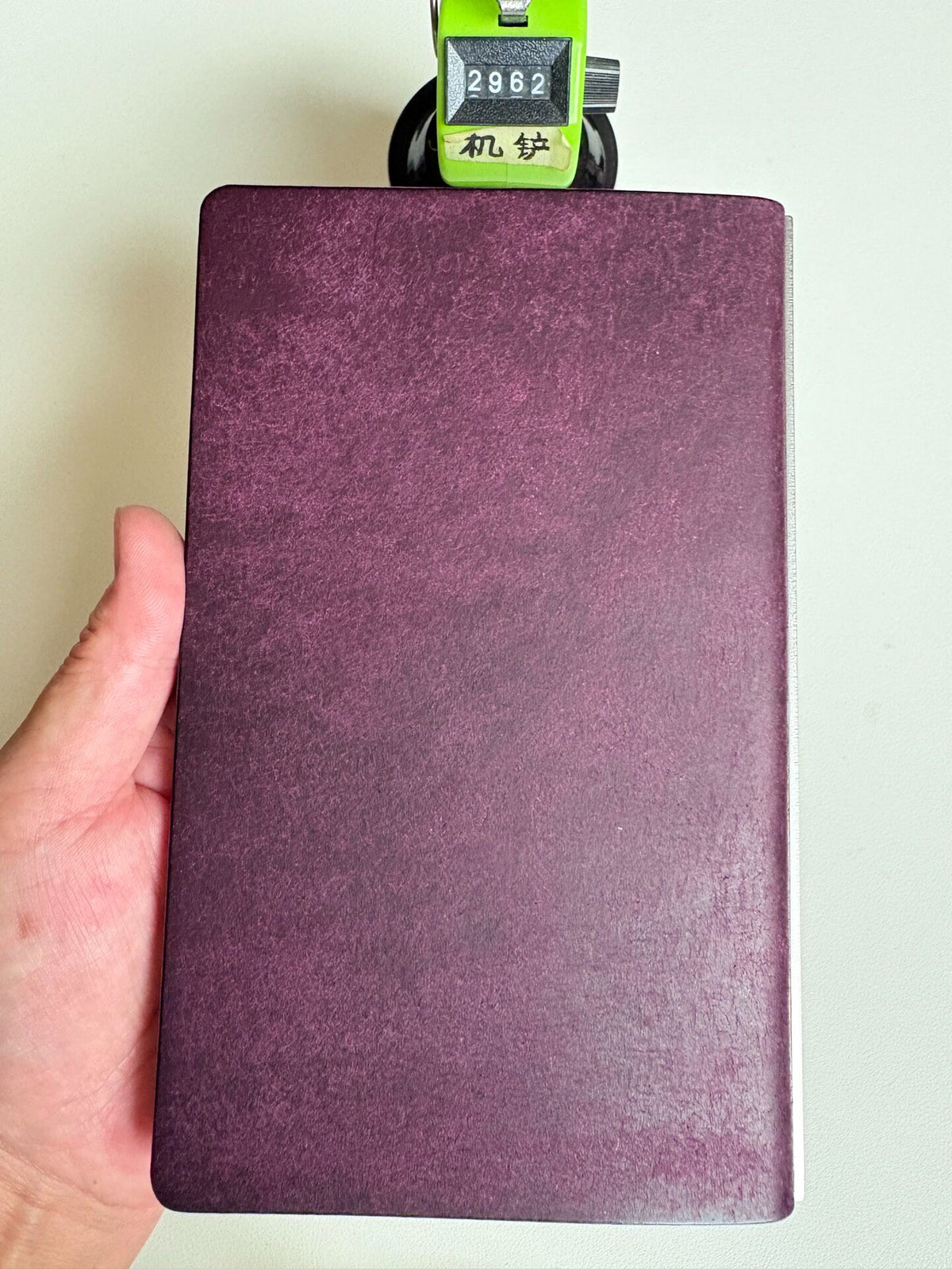 A6 Pueblo Leather Purple 6-Ring Binder
