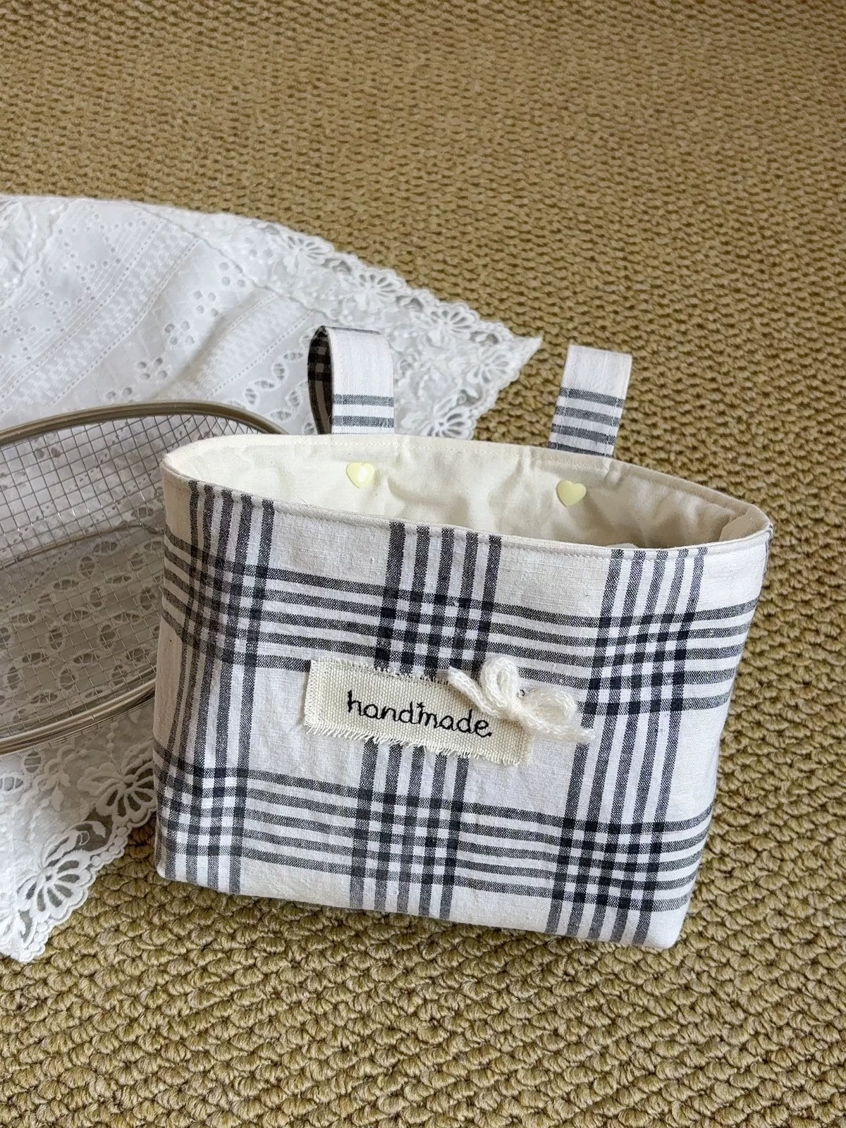 Handgewoven hangende beker van katoen