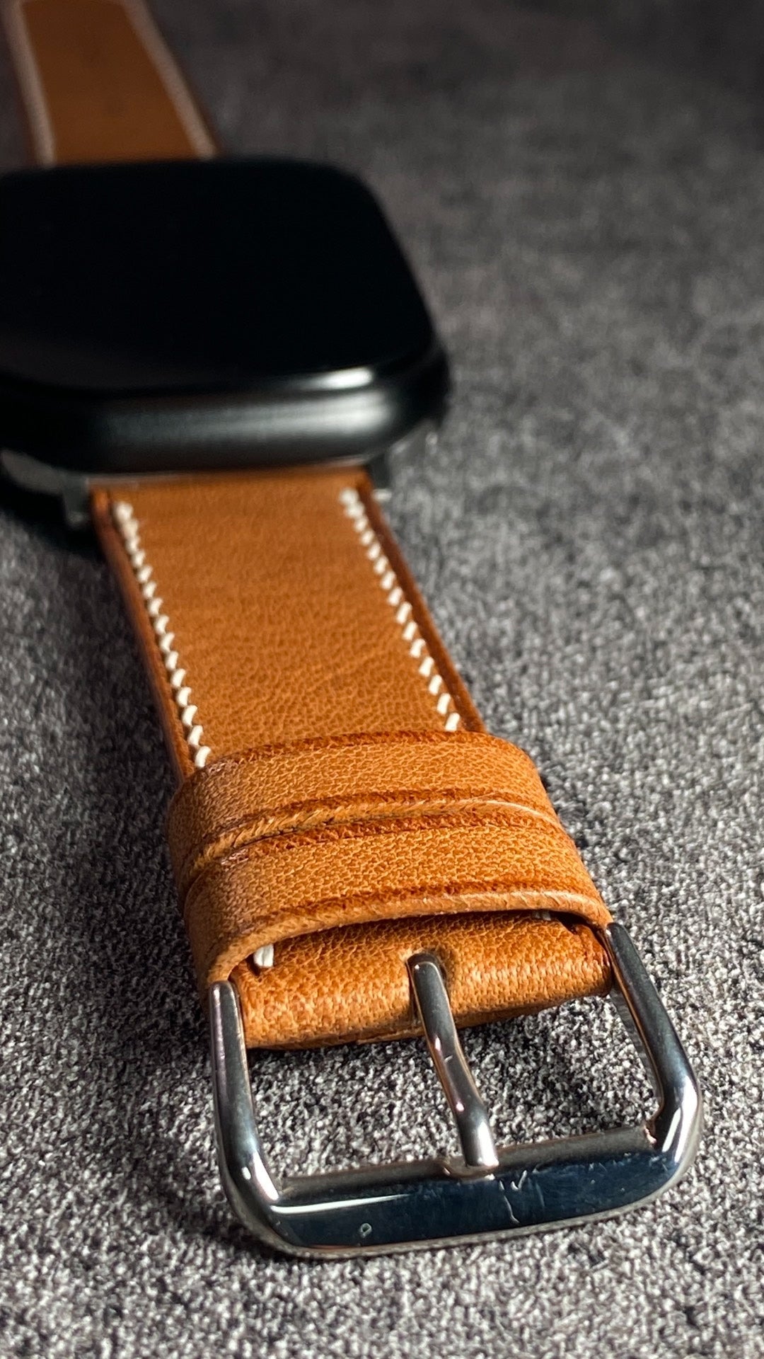 Handcrafted Leather Smartwatch Strap Tan