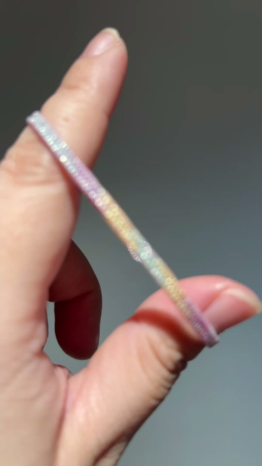 Keerbare armband van space-dyed waskoord