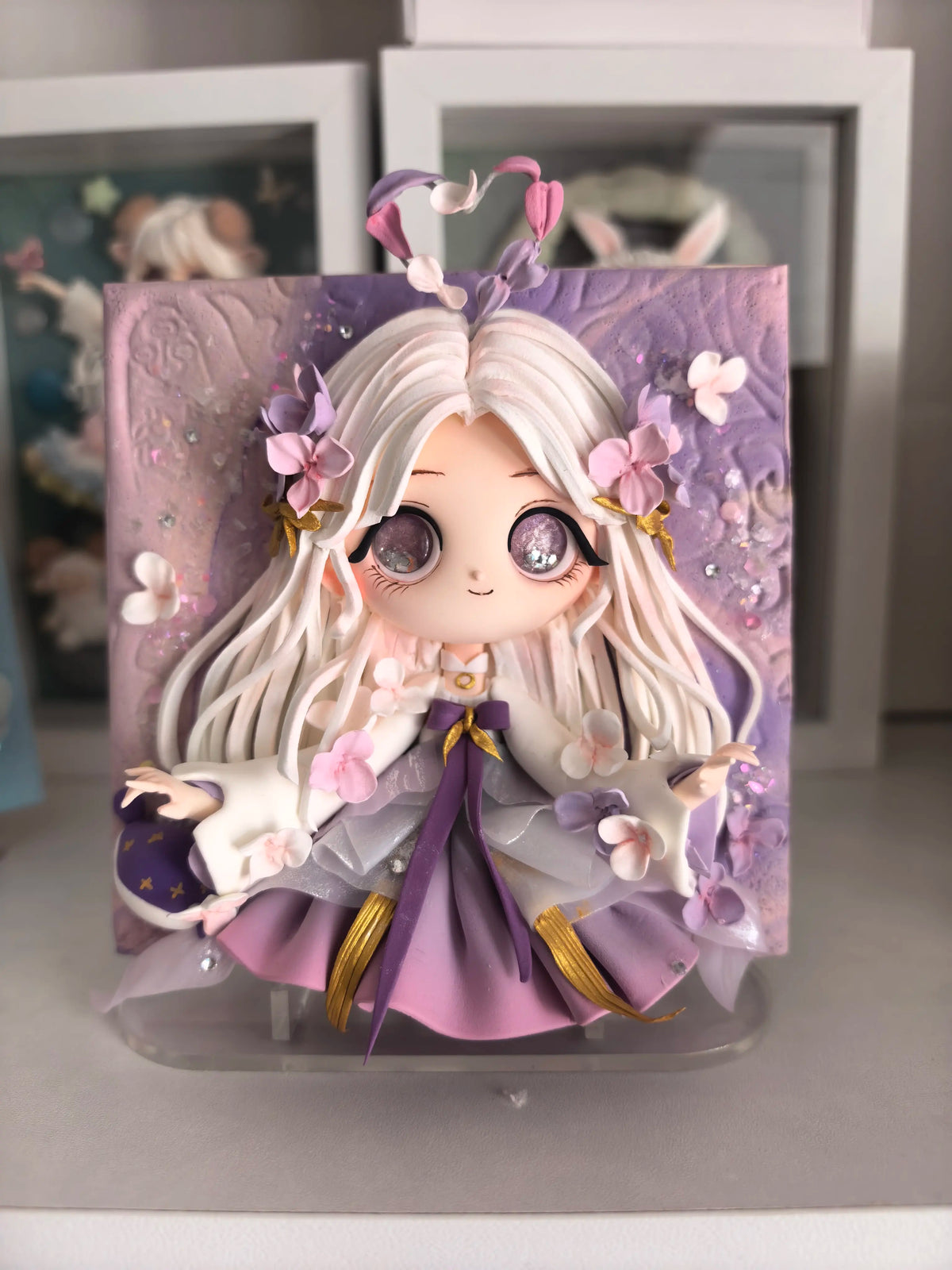 Handcrafted Ultra Light Clay Doria Phantom Pearl Mermaid Frame