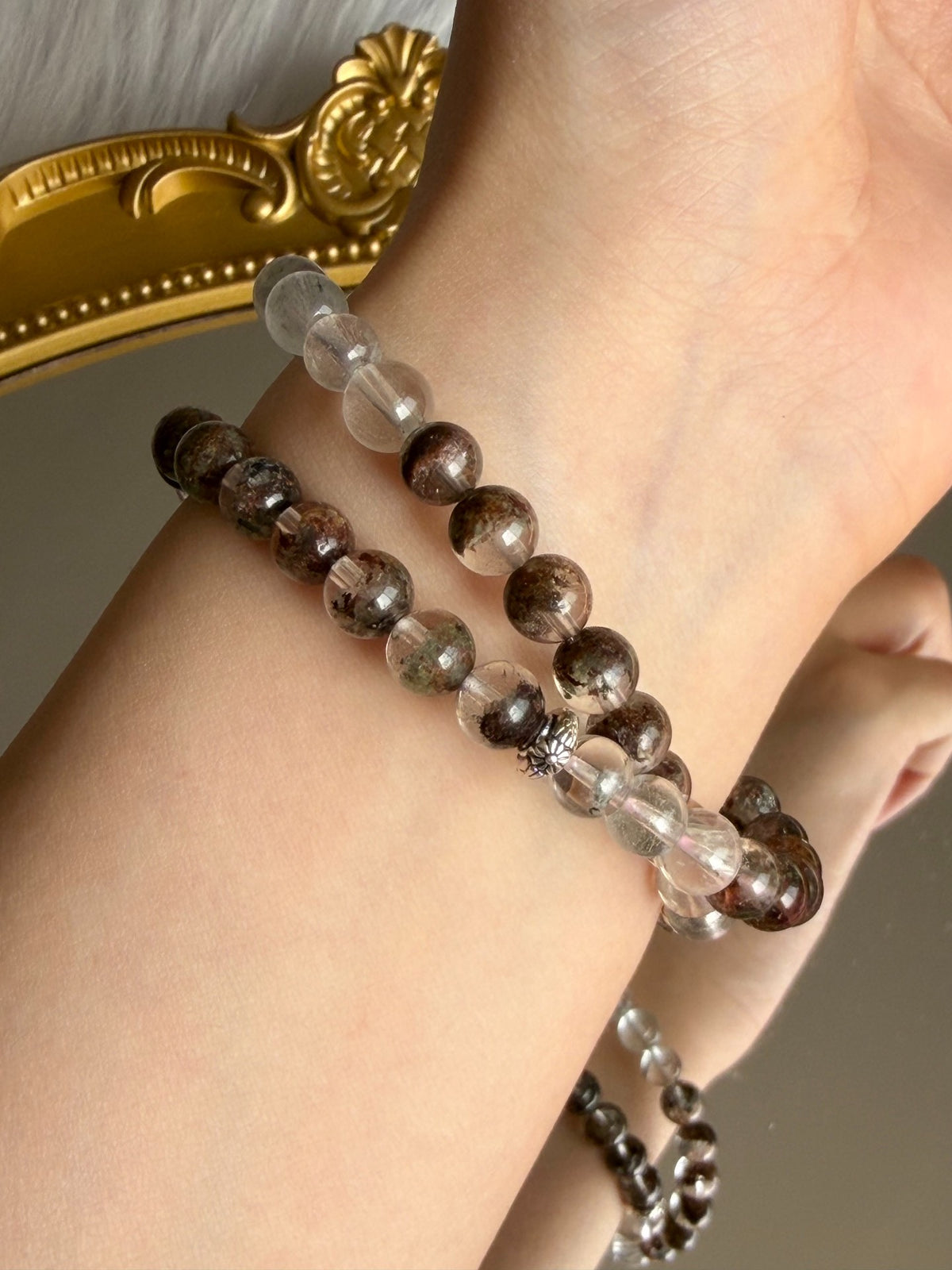 Natural Quartz Double Loop Crystal Bracelet