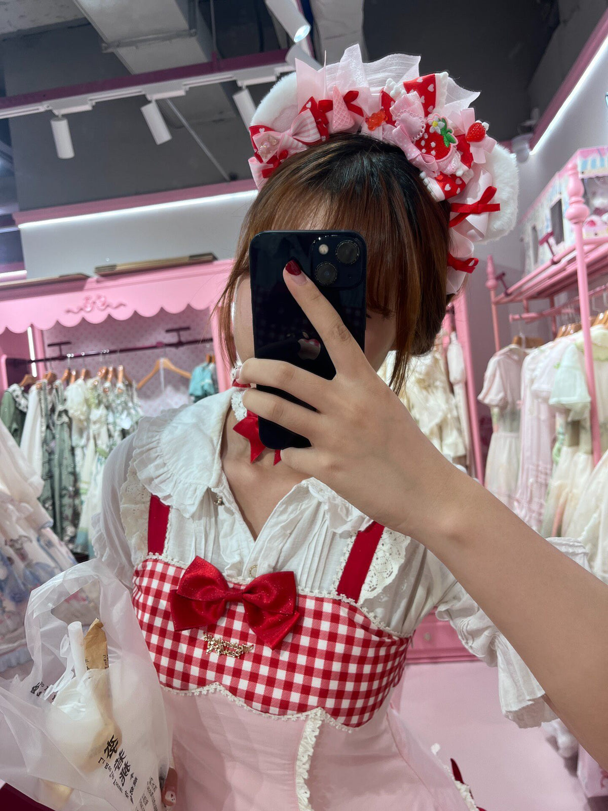 Cupcake Strawberry Bear KC Lolita Headband