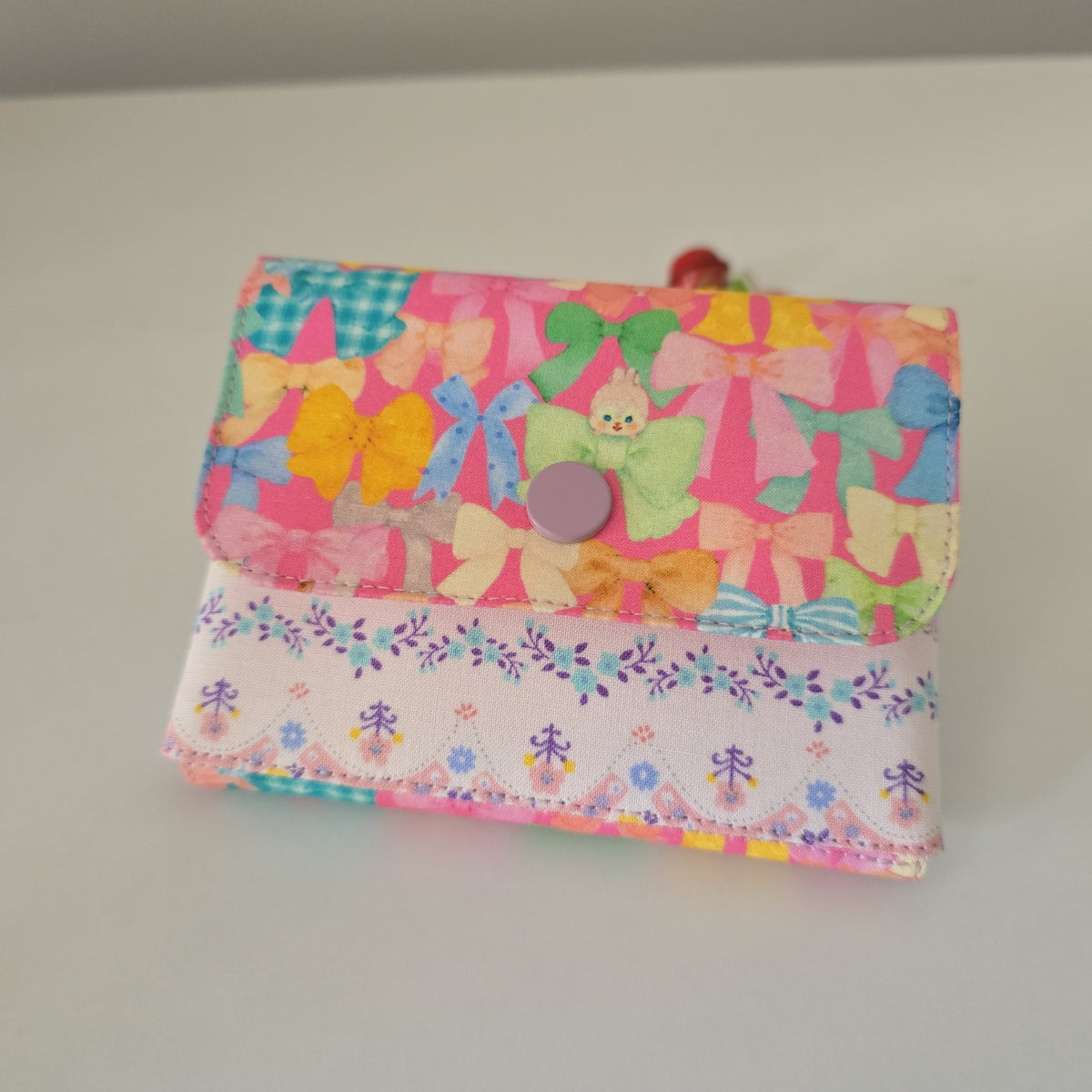 Bow Print Cotton Pouch