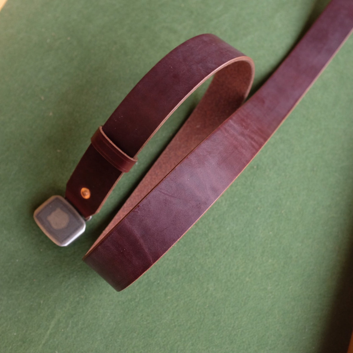 Horween Leather Belt with Hinge Buckle