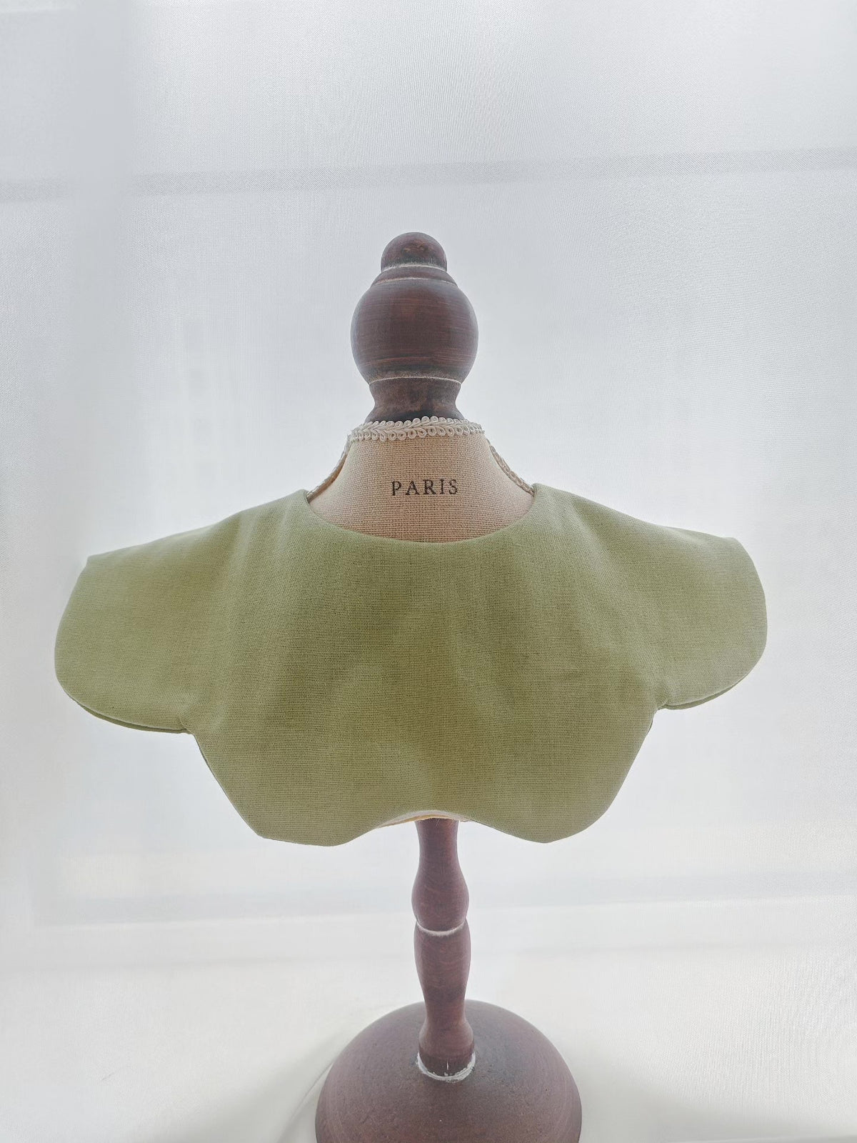 Baby Bib Pure Cotton Green Puppy Petal