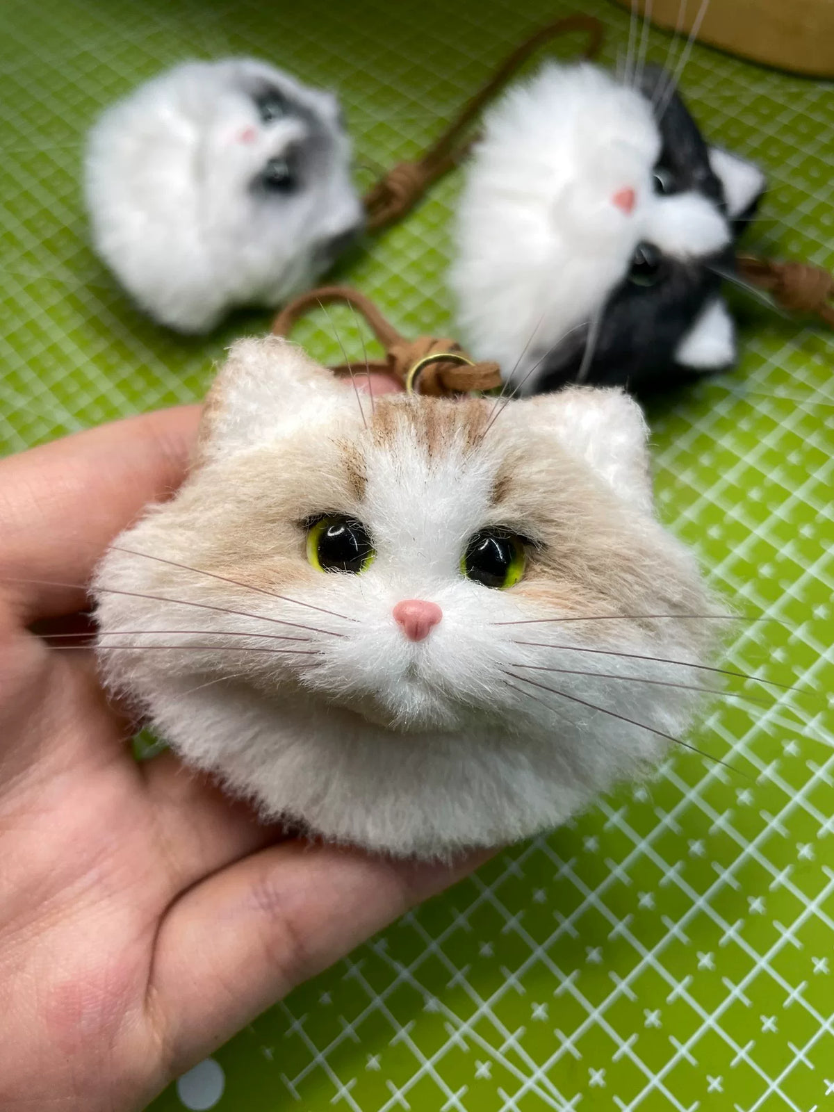 Pipe Cleaner Cat Head Pendant