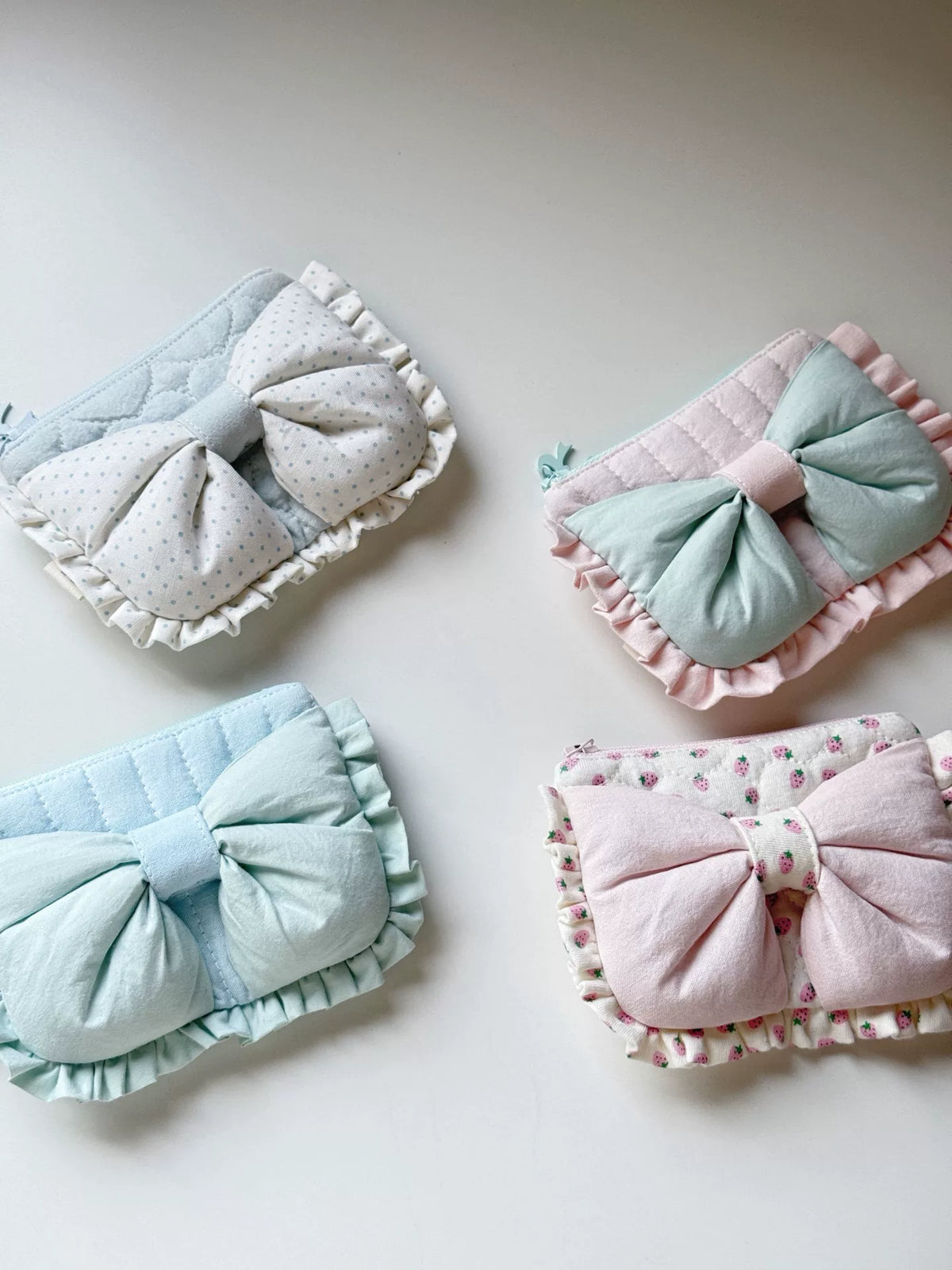 Quilted Bow Coin Card Pouch
