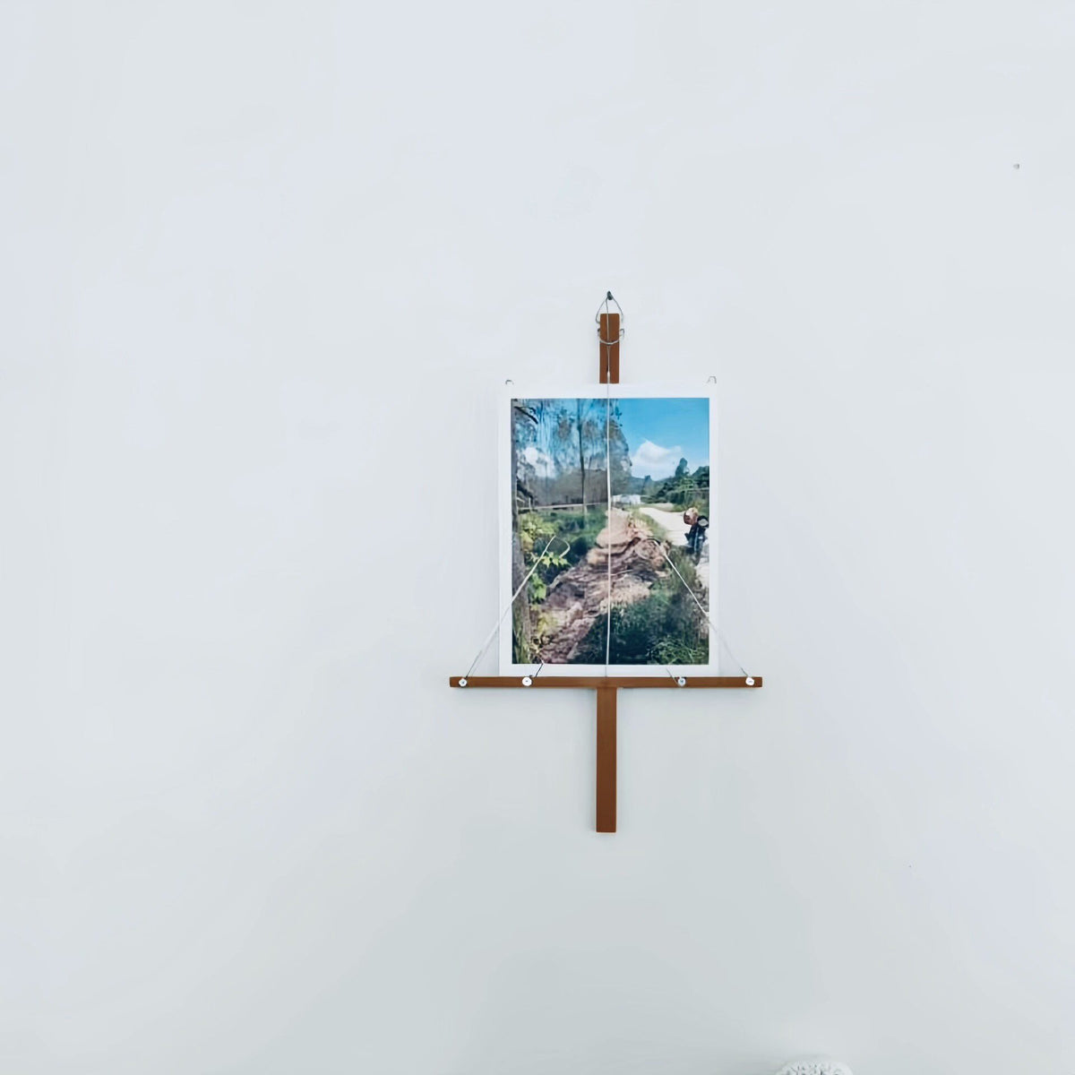 Wall Calendar Display Rack Solid Wood