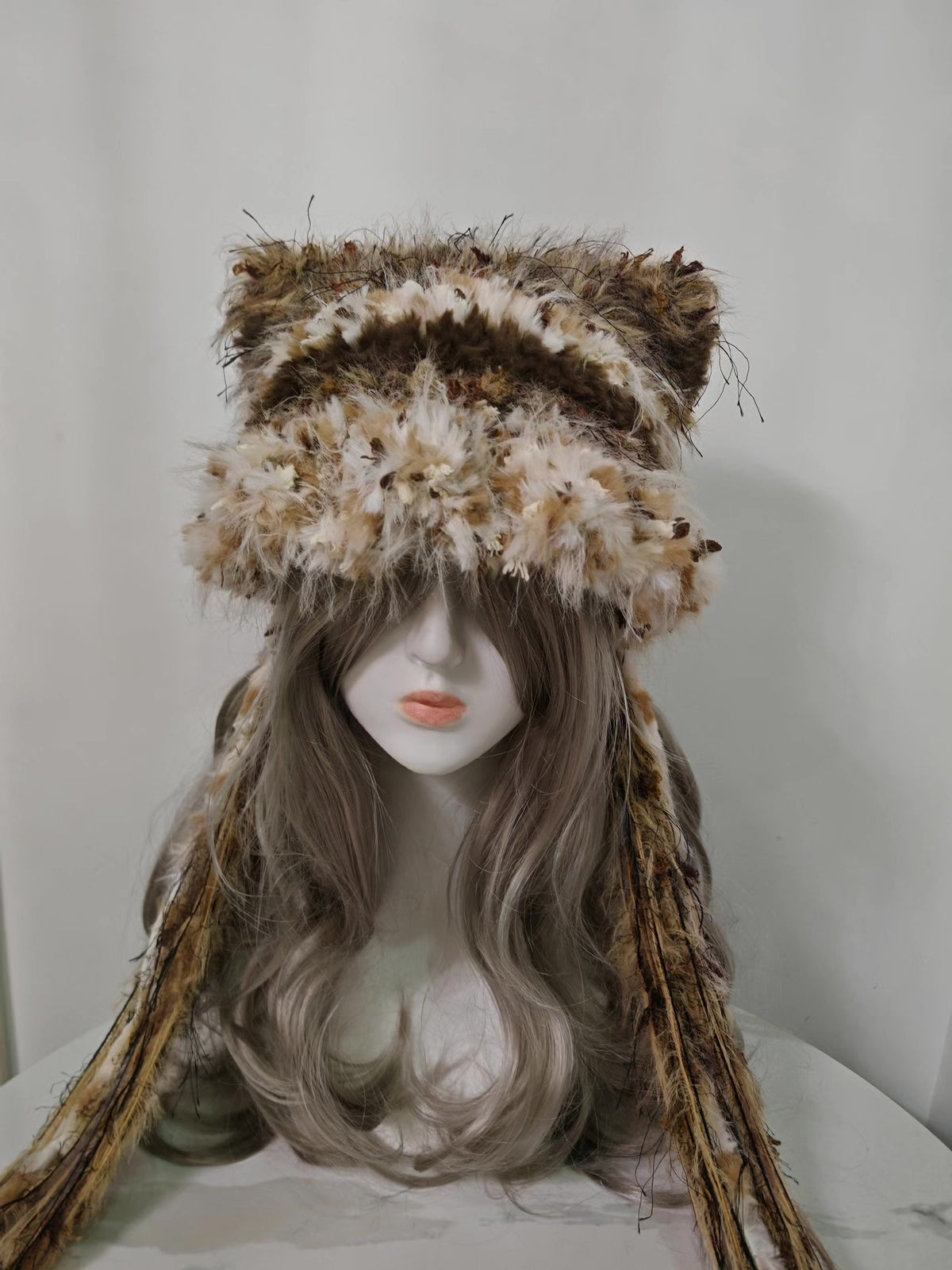 Heavyweight Cat Ear Hat Earth Tones