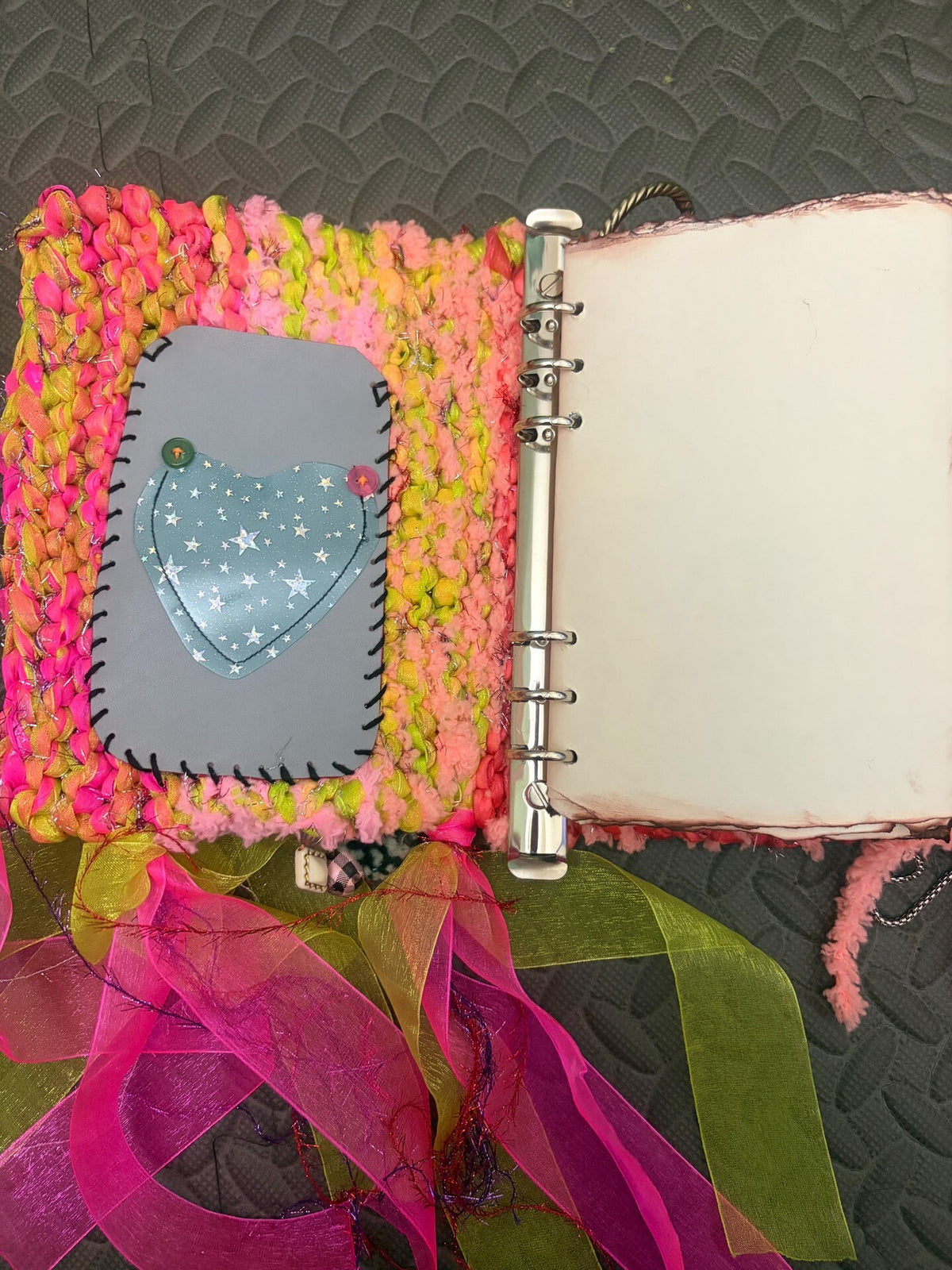 Handmade Yarn Cat Notebook A5 Journal