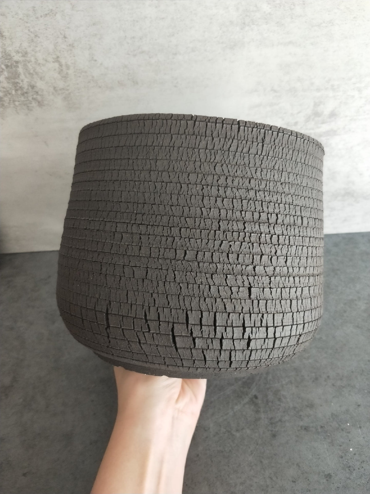 Handmade Cracked Ceramic Planter Pot