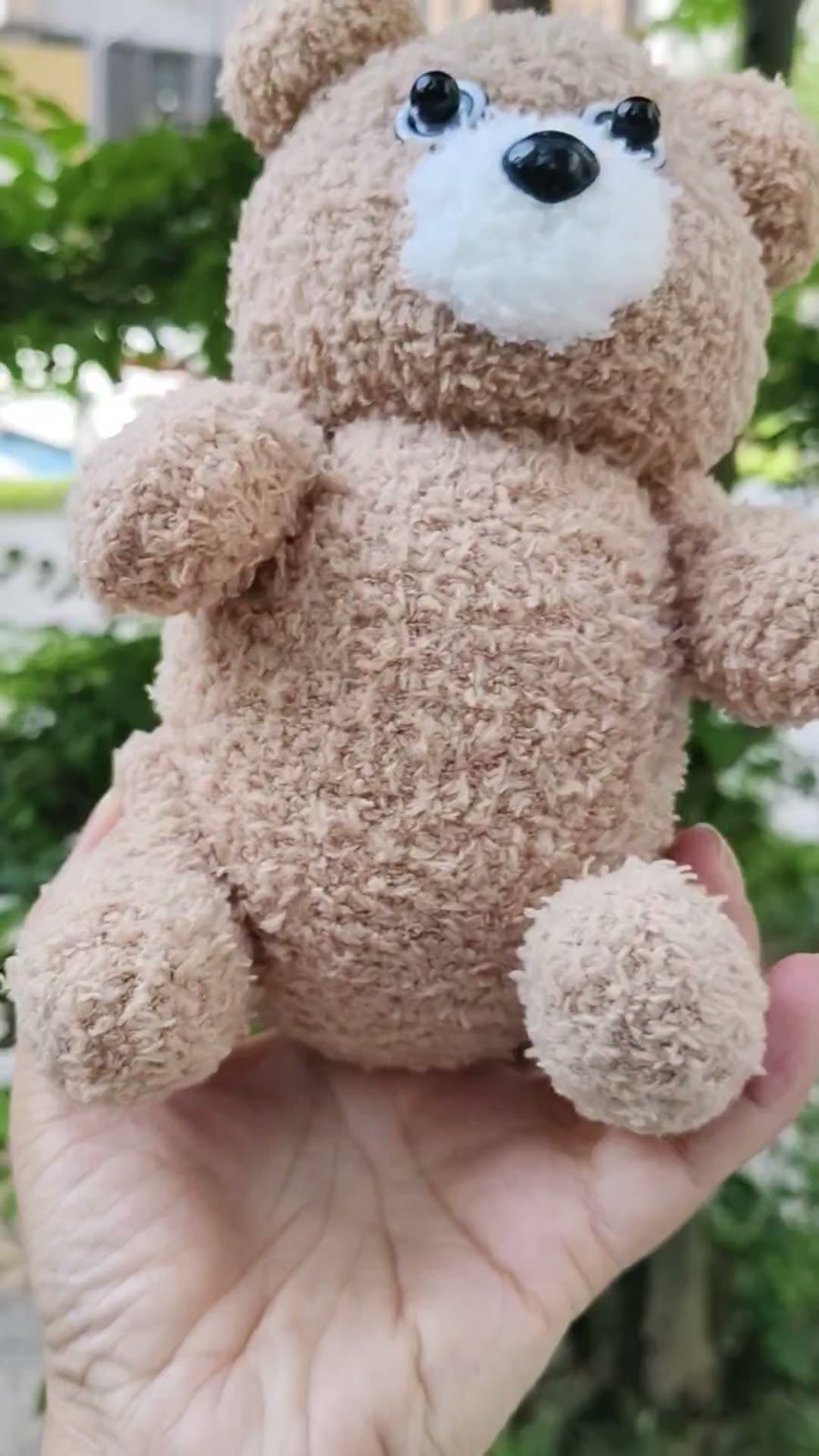 Urso de Pelúcia Feito à Mão Meia Khaki