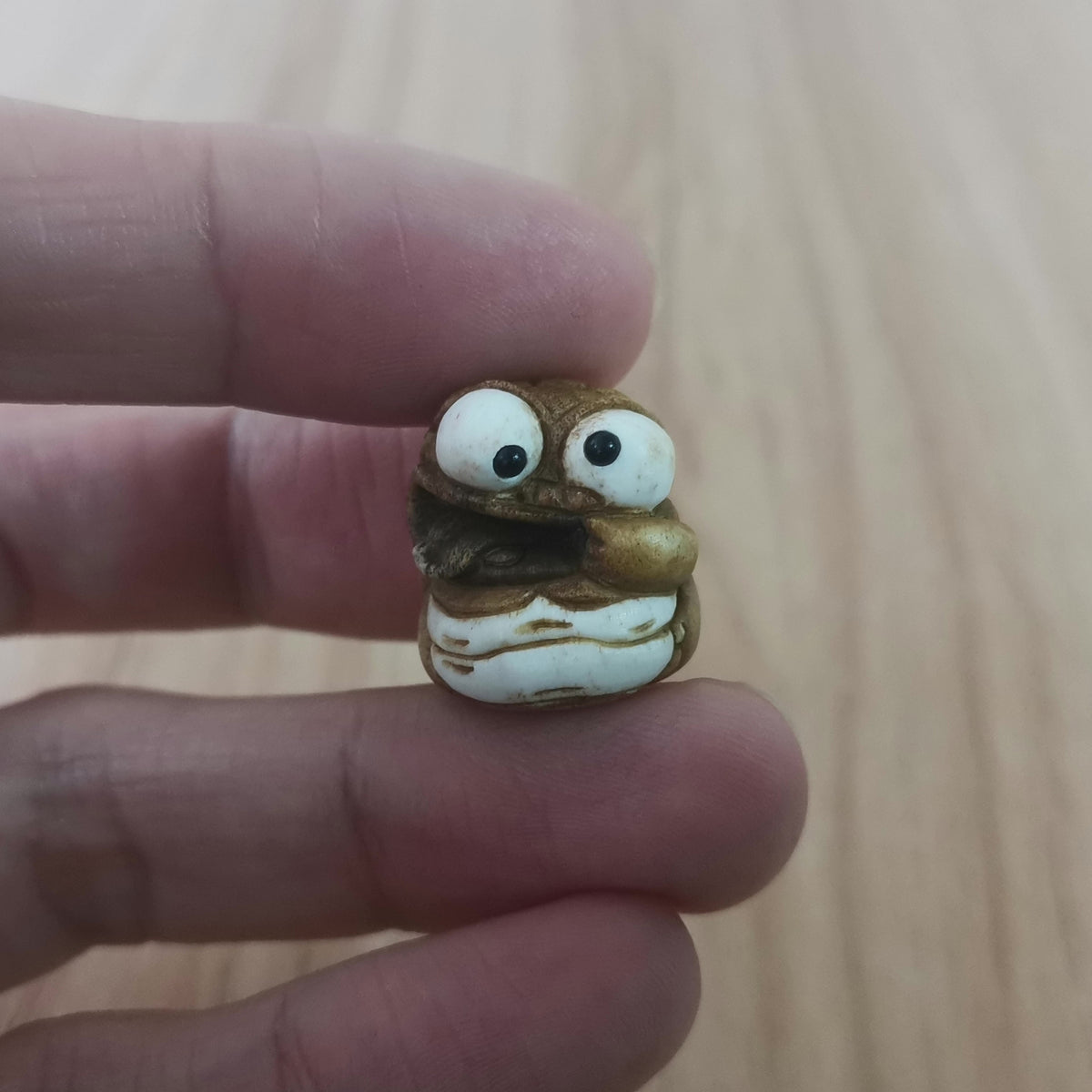 Deer Antler Pixiu Carved Bead Pendant