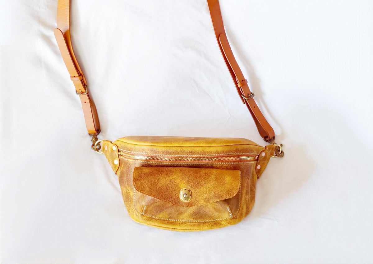 Handcrafted Leather Waist Chest Crossbody Bag