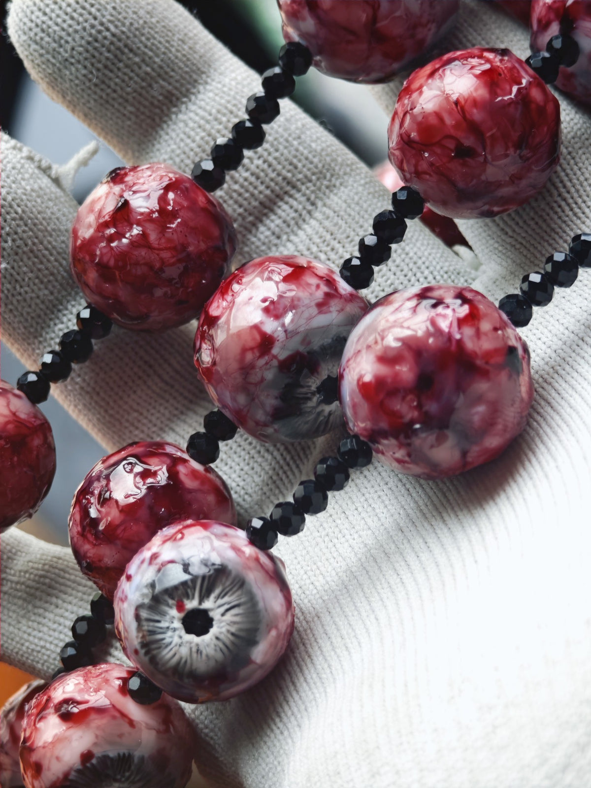 Cthulhu Eyeball Bead Bracelet Resin