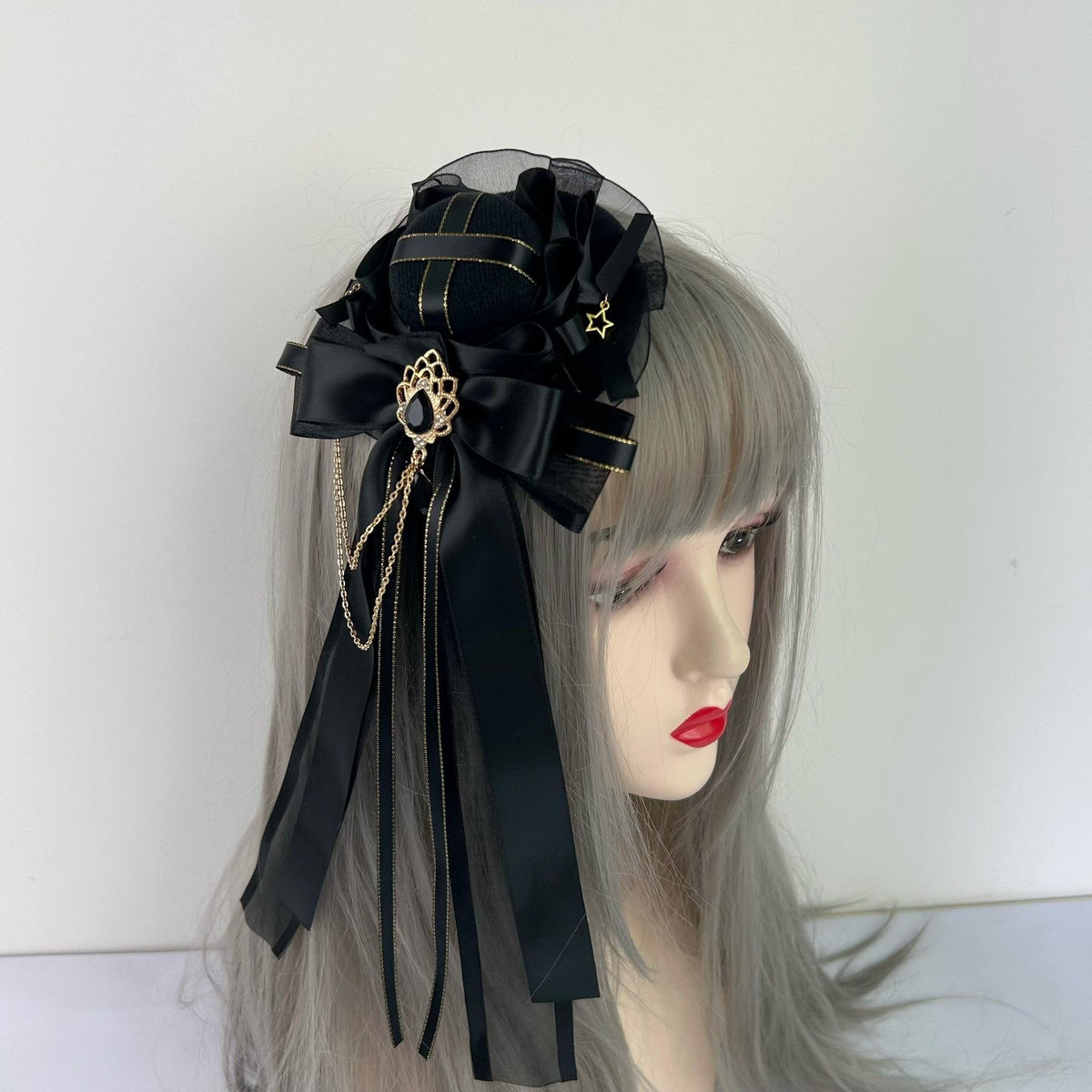 Handcrafted Lolita Top Hat Hair Accessory