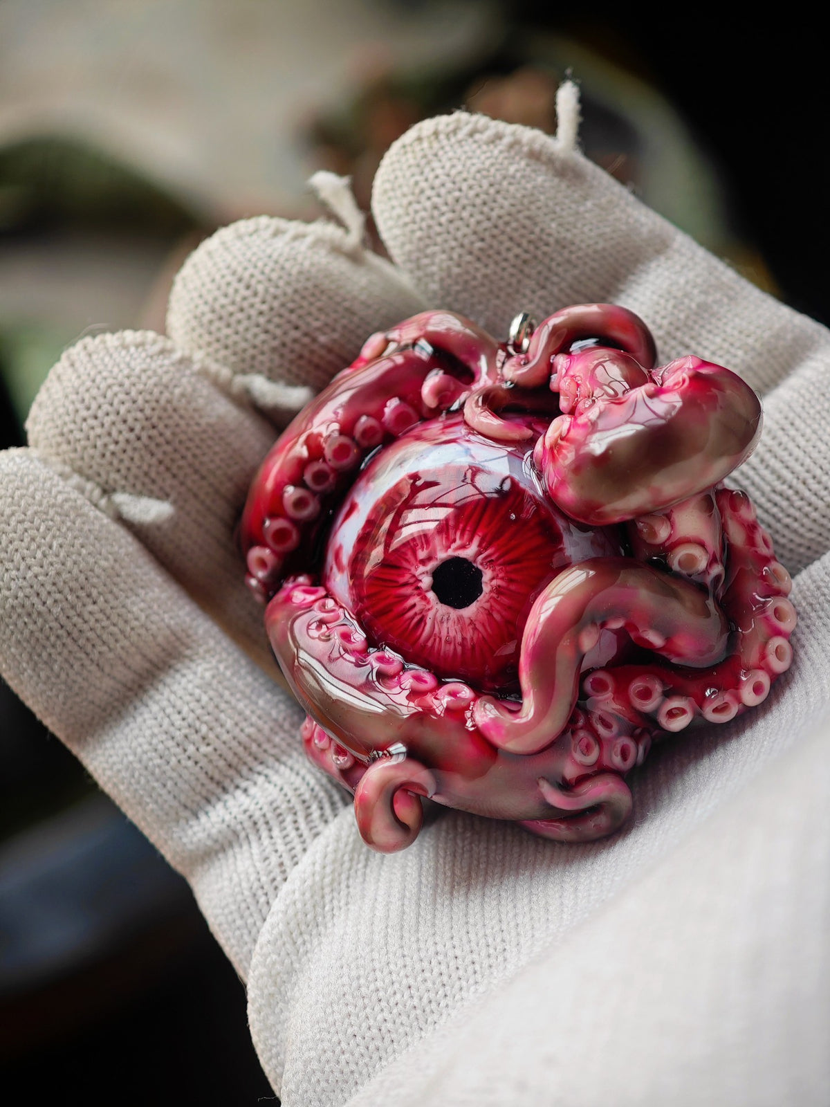 Cthulhu Eye Tentacle Resin Pendant