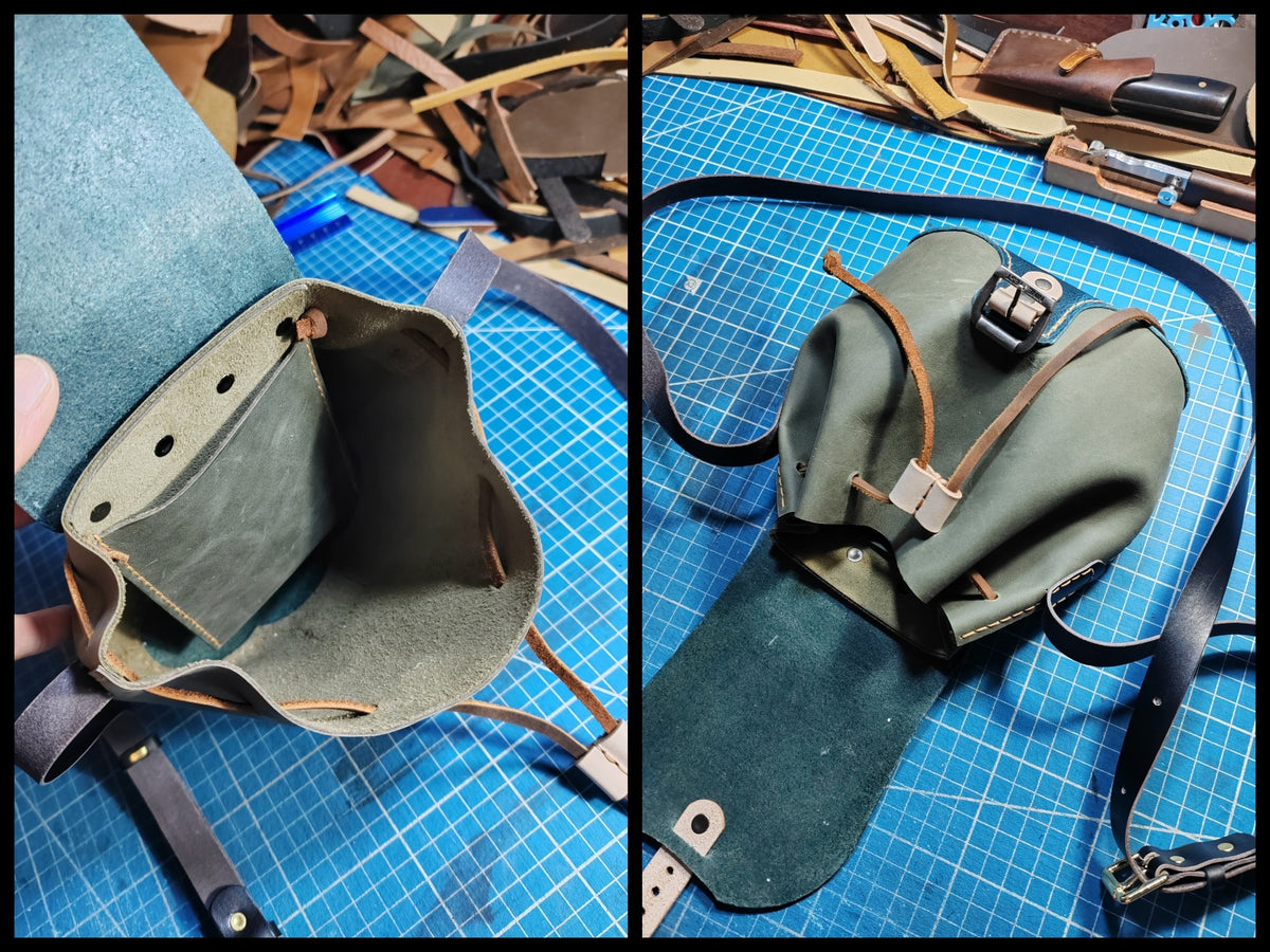Handmade Cowhide Leather Small Crossbody Bag