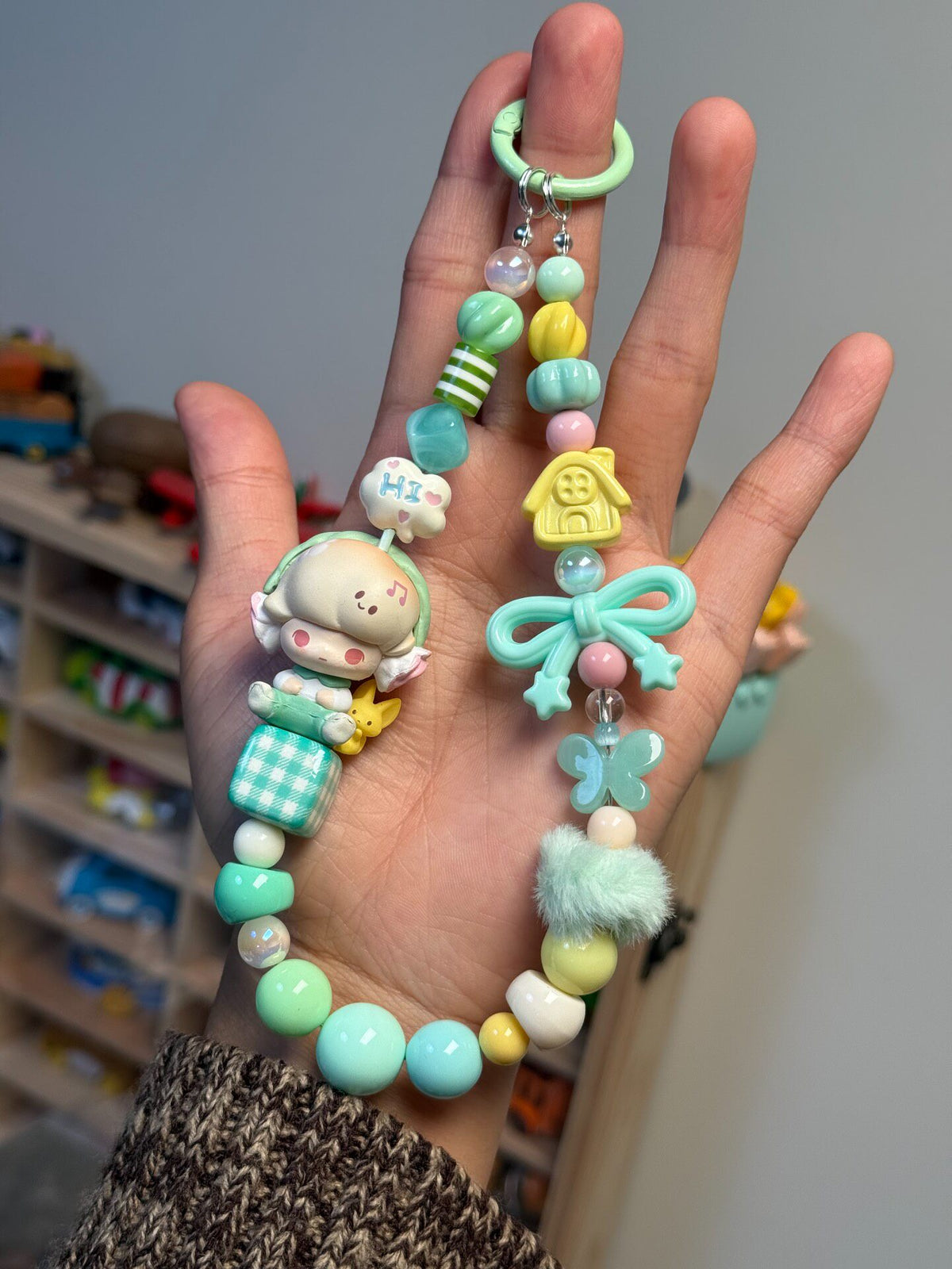 Handmade Beaded Dimoo Phone Chain Charm