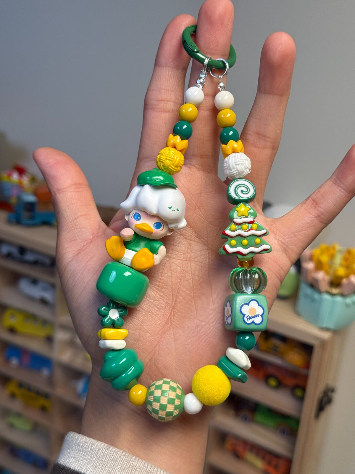 Duck Figurine Beaded Phone Charm