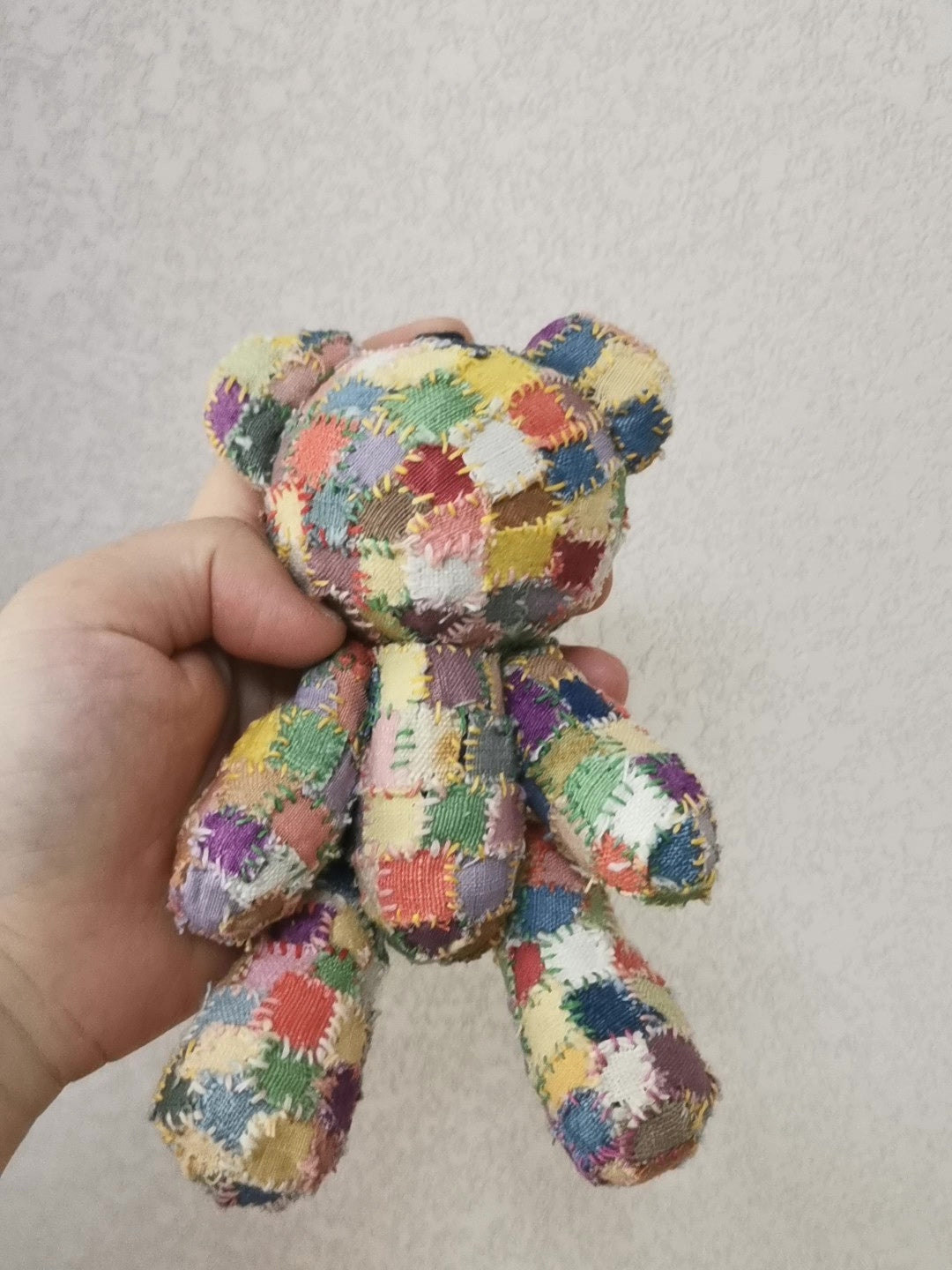 ハンドメイド パッチワーク テディベア