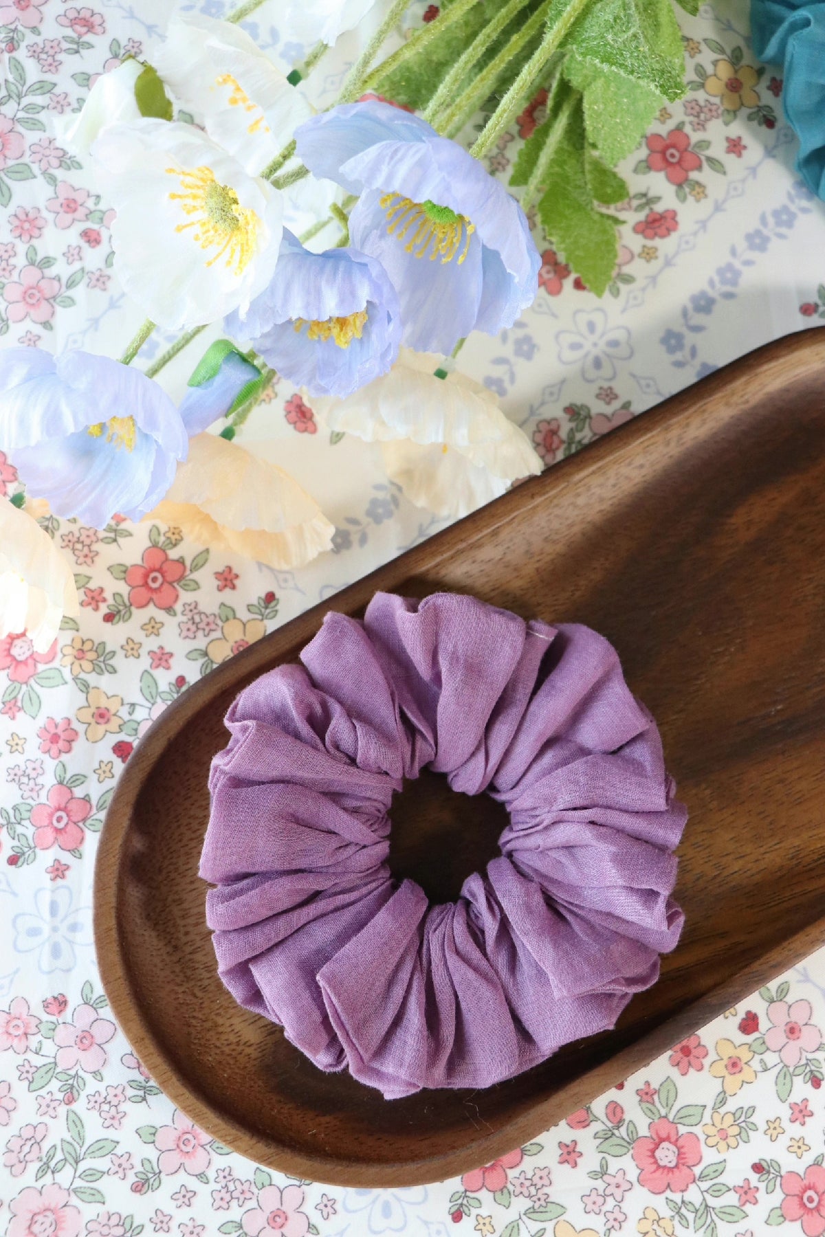 Staubviolettes Haargummi aus 100er-Count-Ramie