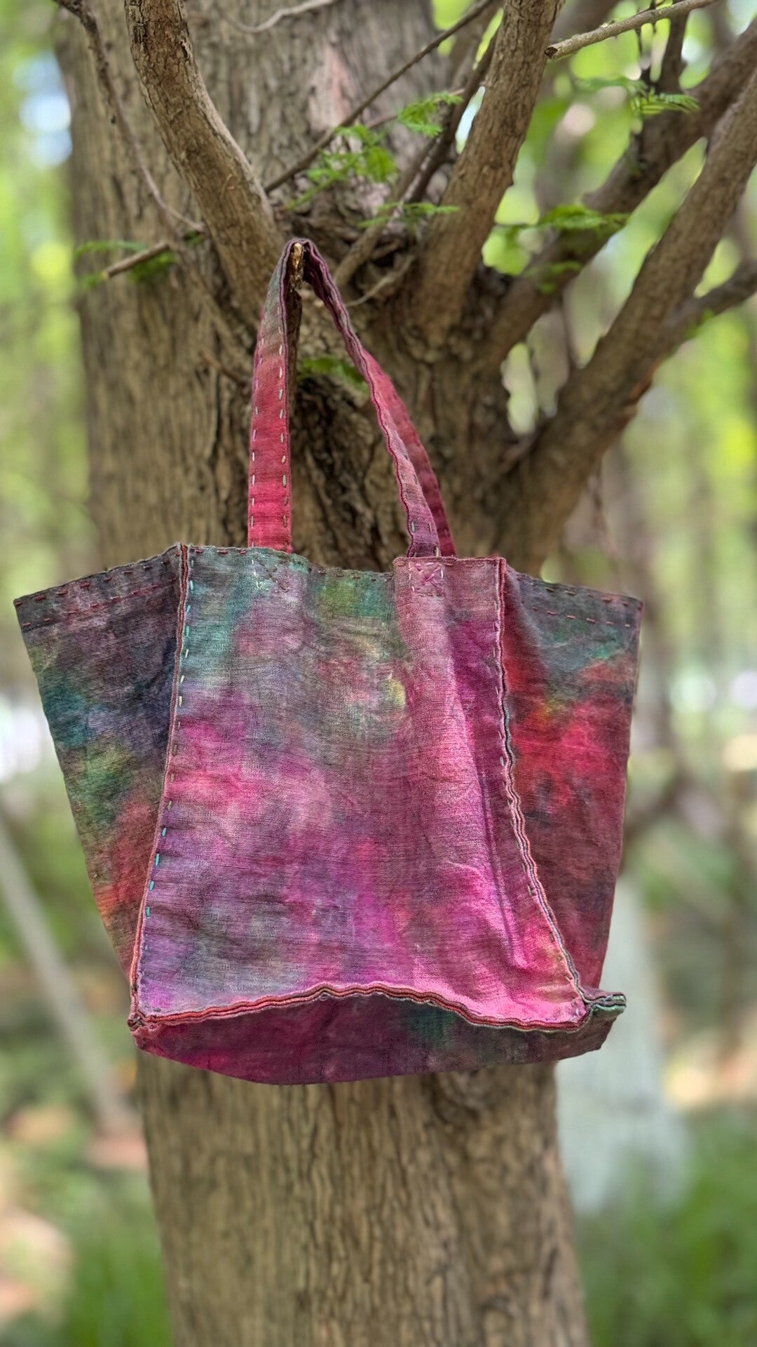 Handwoven Plant-Dyed Tote Bag