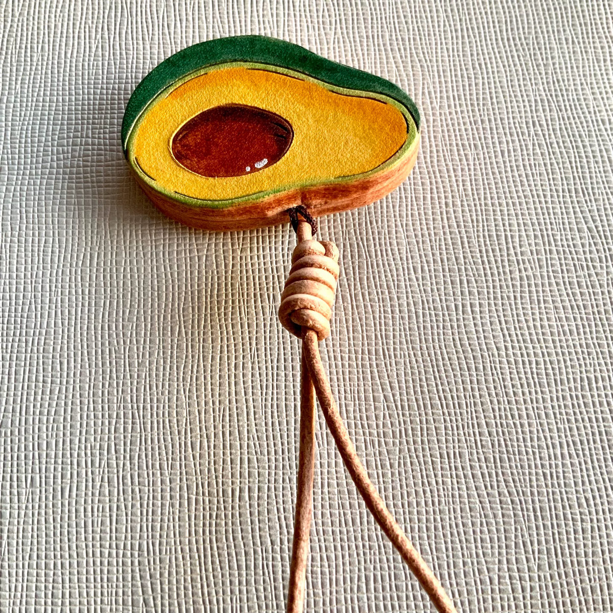 Pendentif porte-clés et sac avocat en cuir