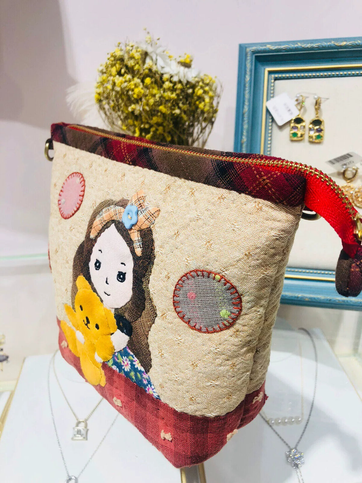 Handmade Yarn Dyed Cotton Coin Purse
