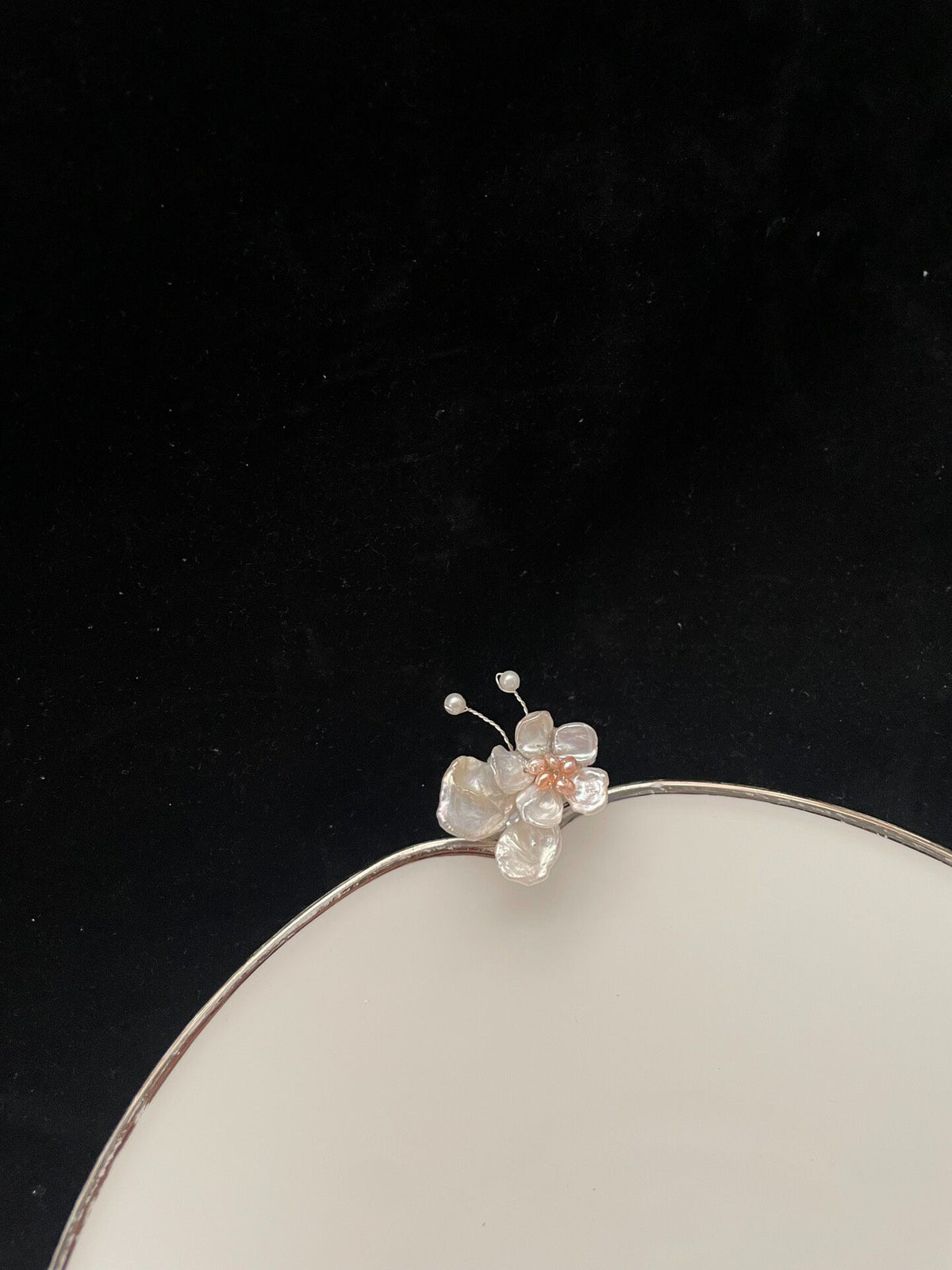 Natural Pearl Butterfly Flower Ring