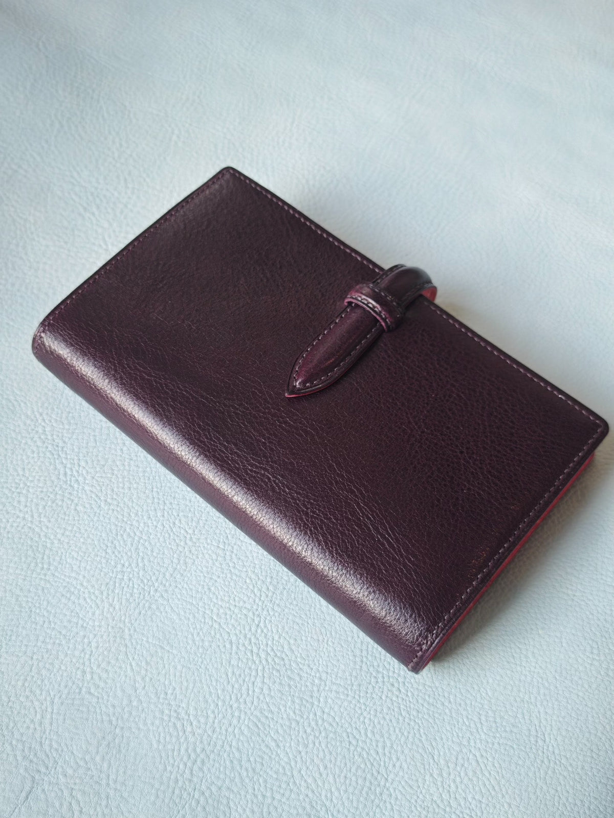 A6 Leather Organizer Cover Purple