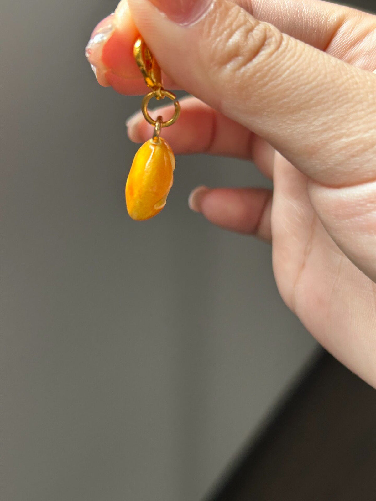 Orange Clay Star Pendant Charm