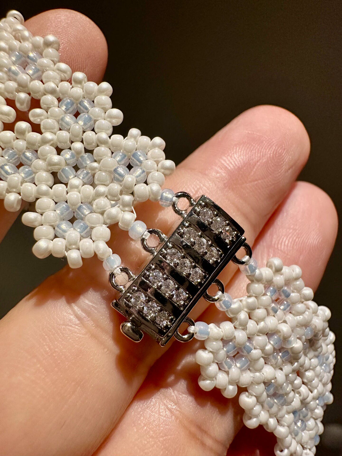 Handwoven Miyuki Bead Wide Bracelet