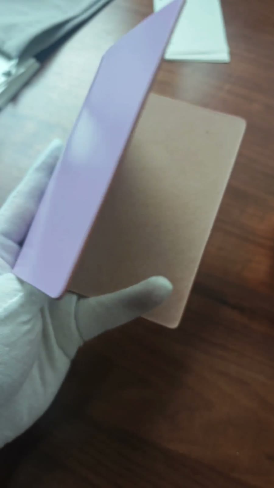 A7 Taro Purple Leather 6 Ring Binder