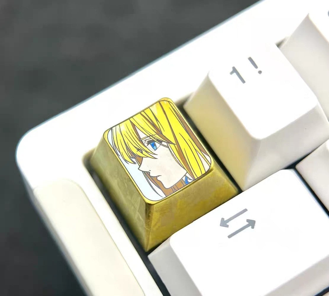 Titanium Alloy 1u Violet Evergarden Keycap