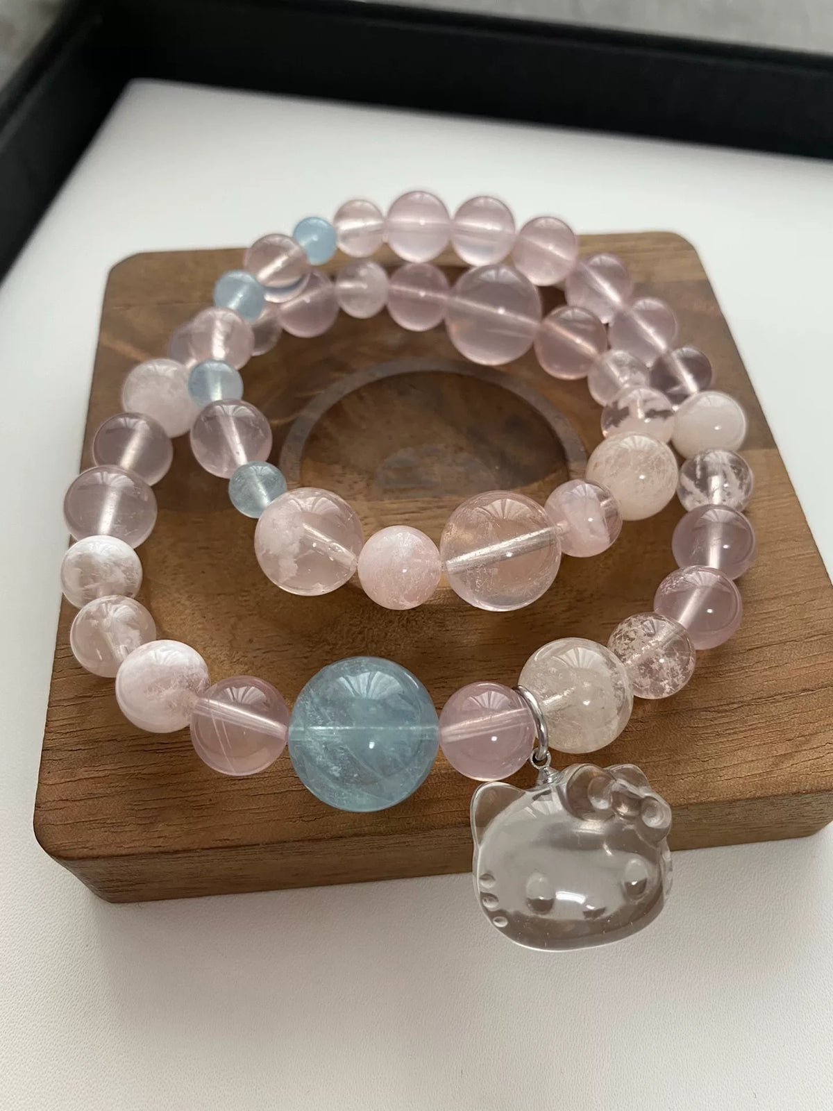 Natural Crystal Beaded Bracelet Strand