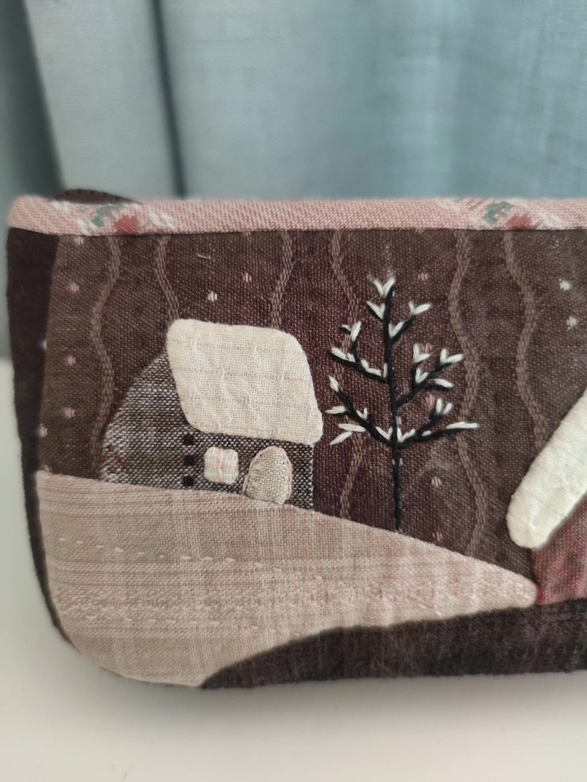 Snow House Patchwork Storage Pouch