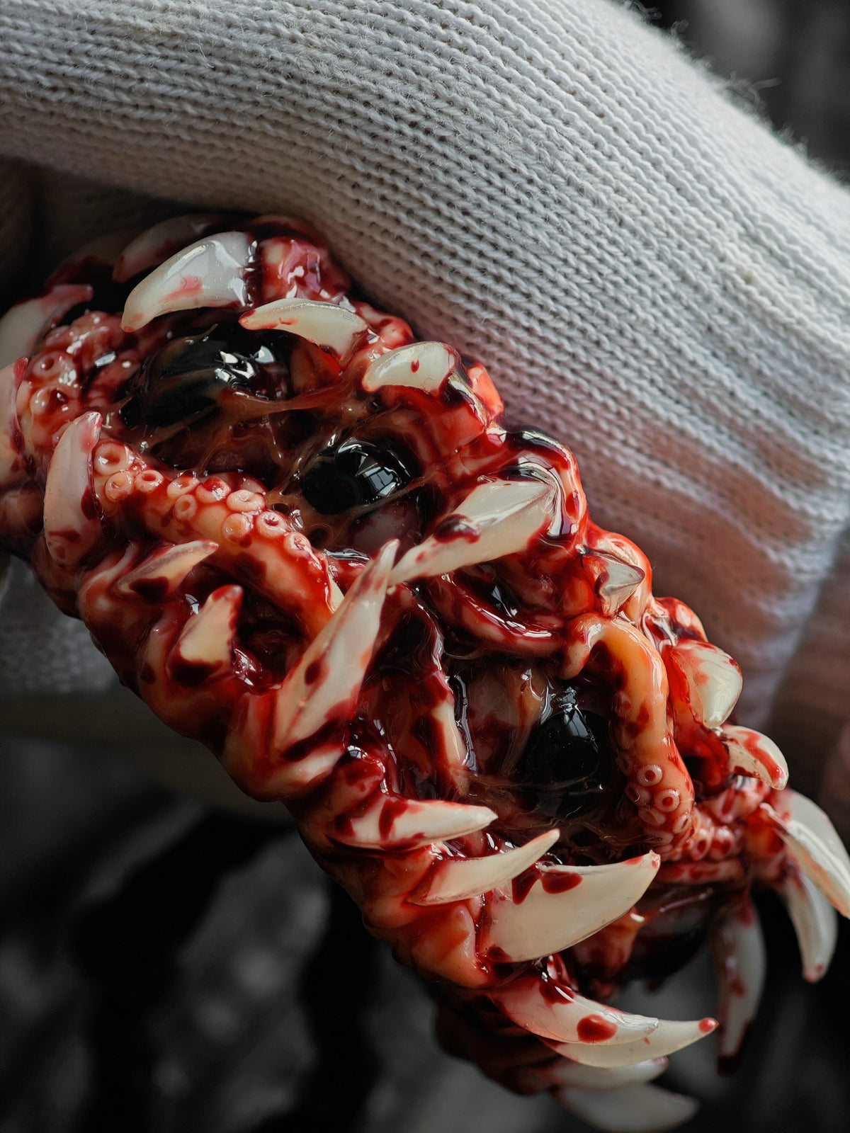 Cthulhu Split Mouth Resin Cuff Bracelet