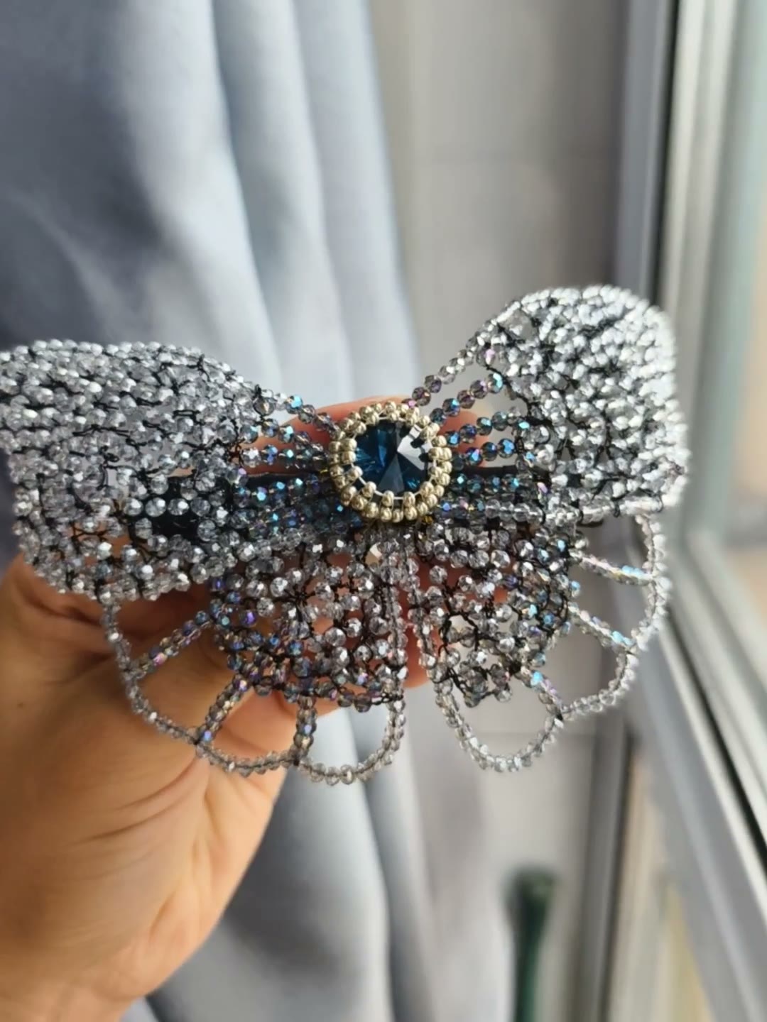 Crystal Butterfly Bow Hair Clip
