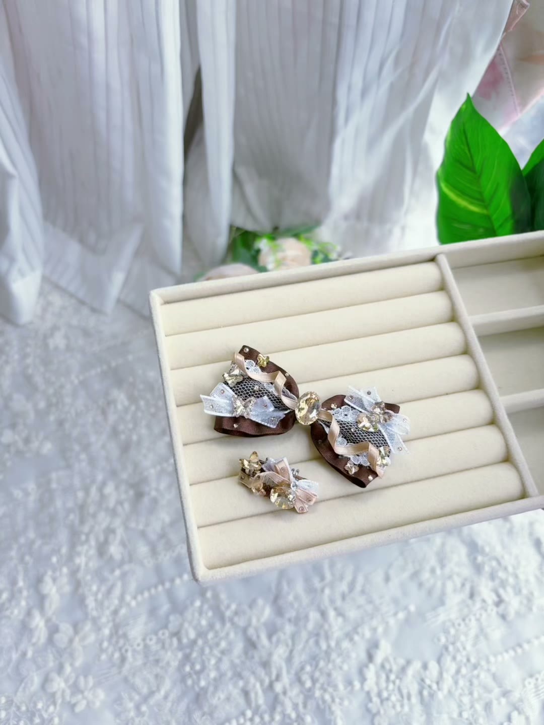 Conjunto de pinzas para mascotas Maillard Bridal hecho a mano