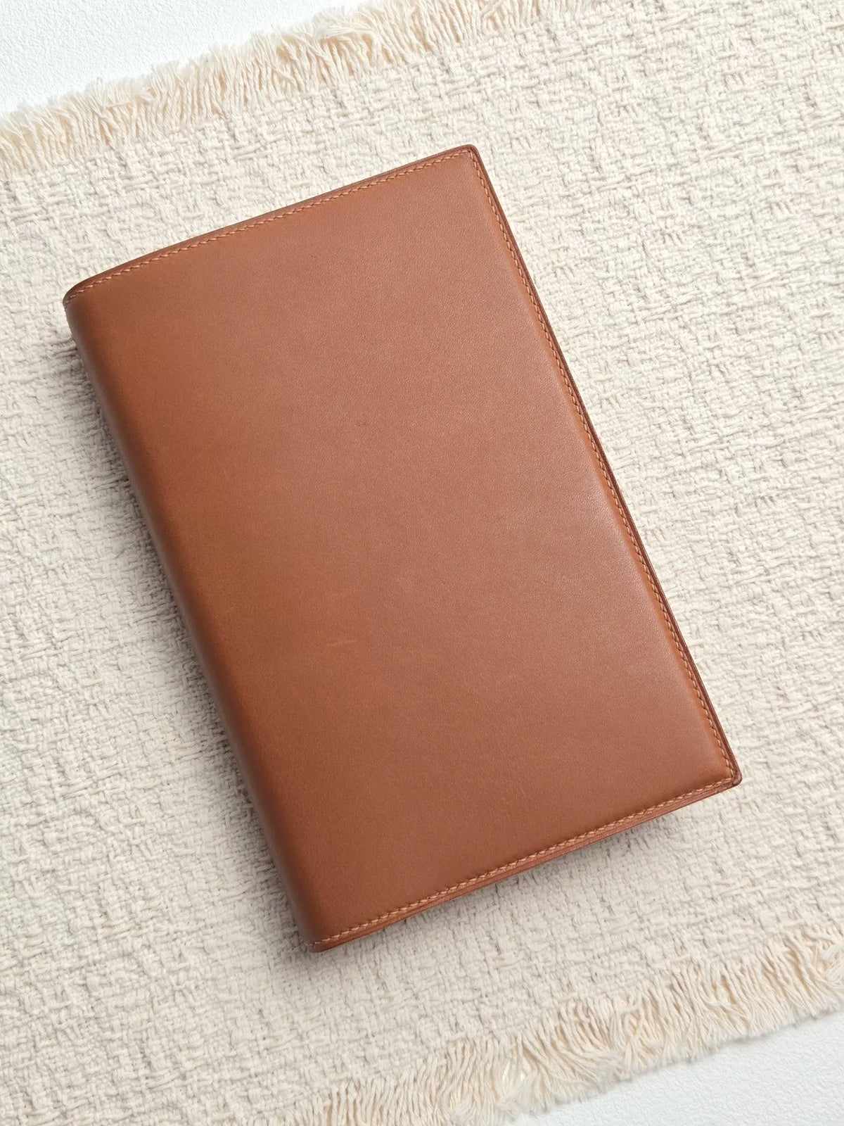 Personal Bifold Barenia Leather Ring Planner