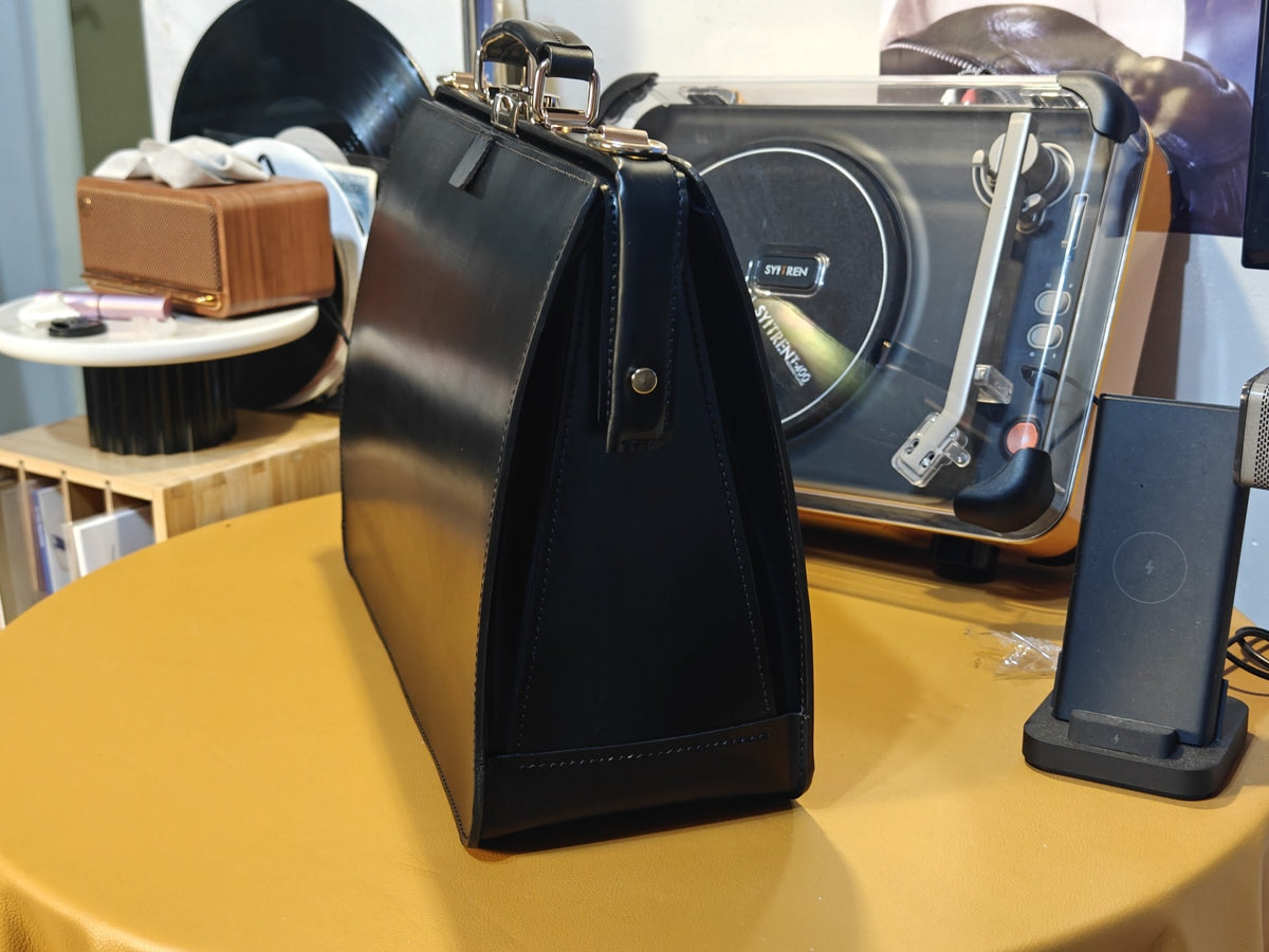 Borsa da Medico in Pelle Nera 40cm
