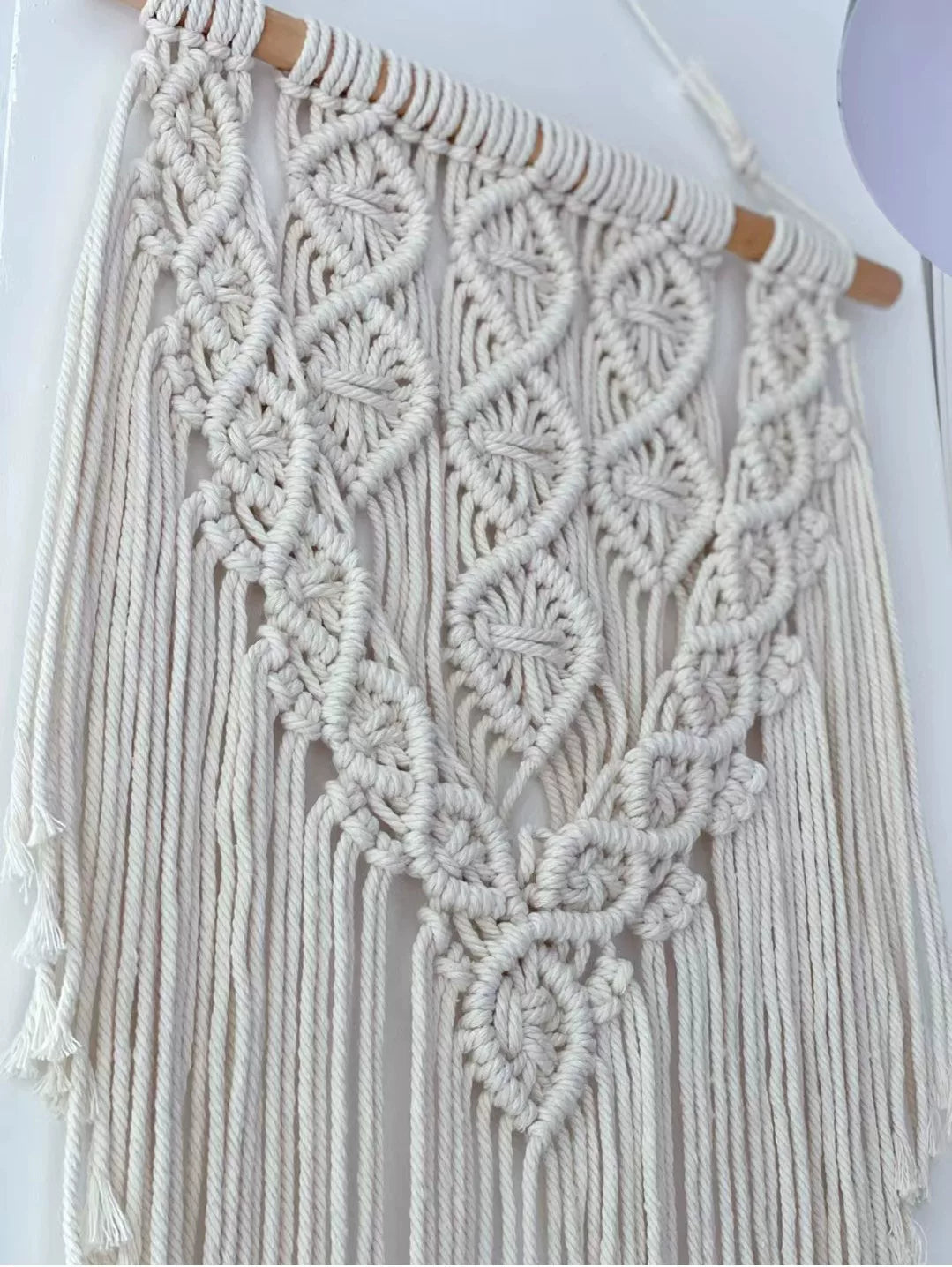 Decorazione da Parete in Macramè di Corda di Cotone