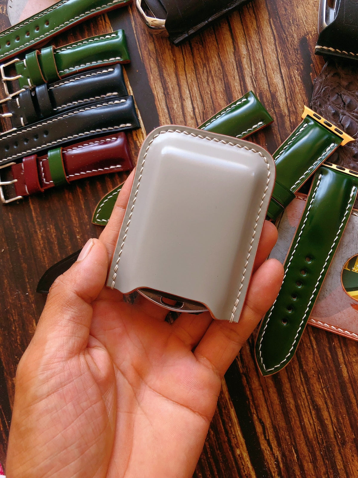 Grey Shell Cordovan Volvo Key Case