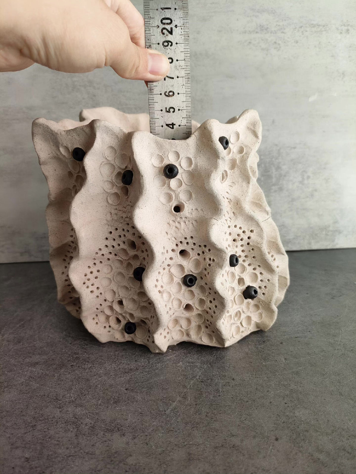 Handmade Ceramic Plant Pot with Organic Texture